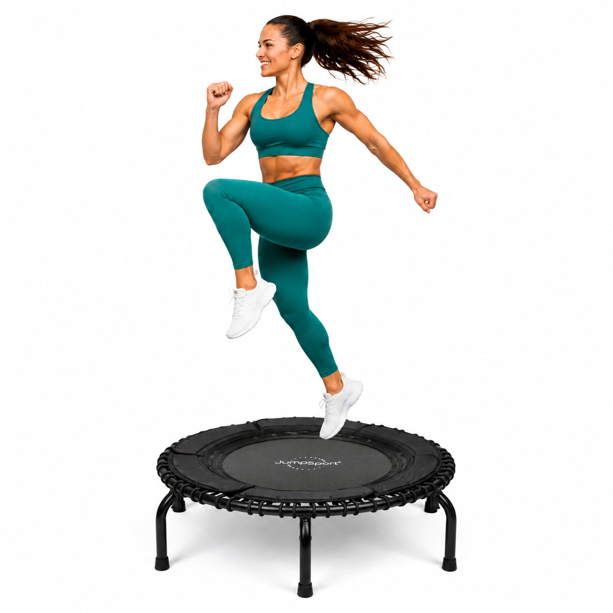 JumpSport Home Gym 39" Heavy Duty Fitness Trampoline 4-In-1 DVD, Black(Open Box)