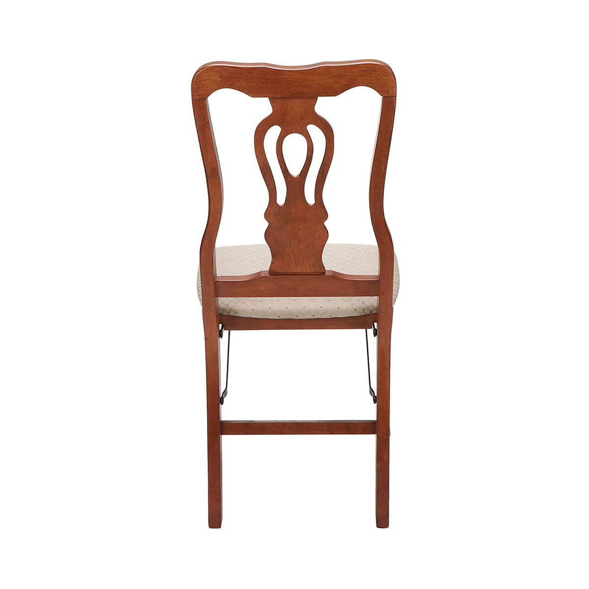 MECO Stakmore Upholstered Seat Folding Chair Set, Cherry (2 Pack) (Used)