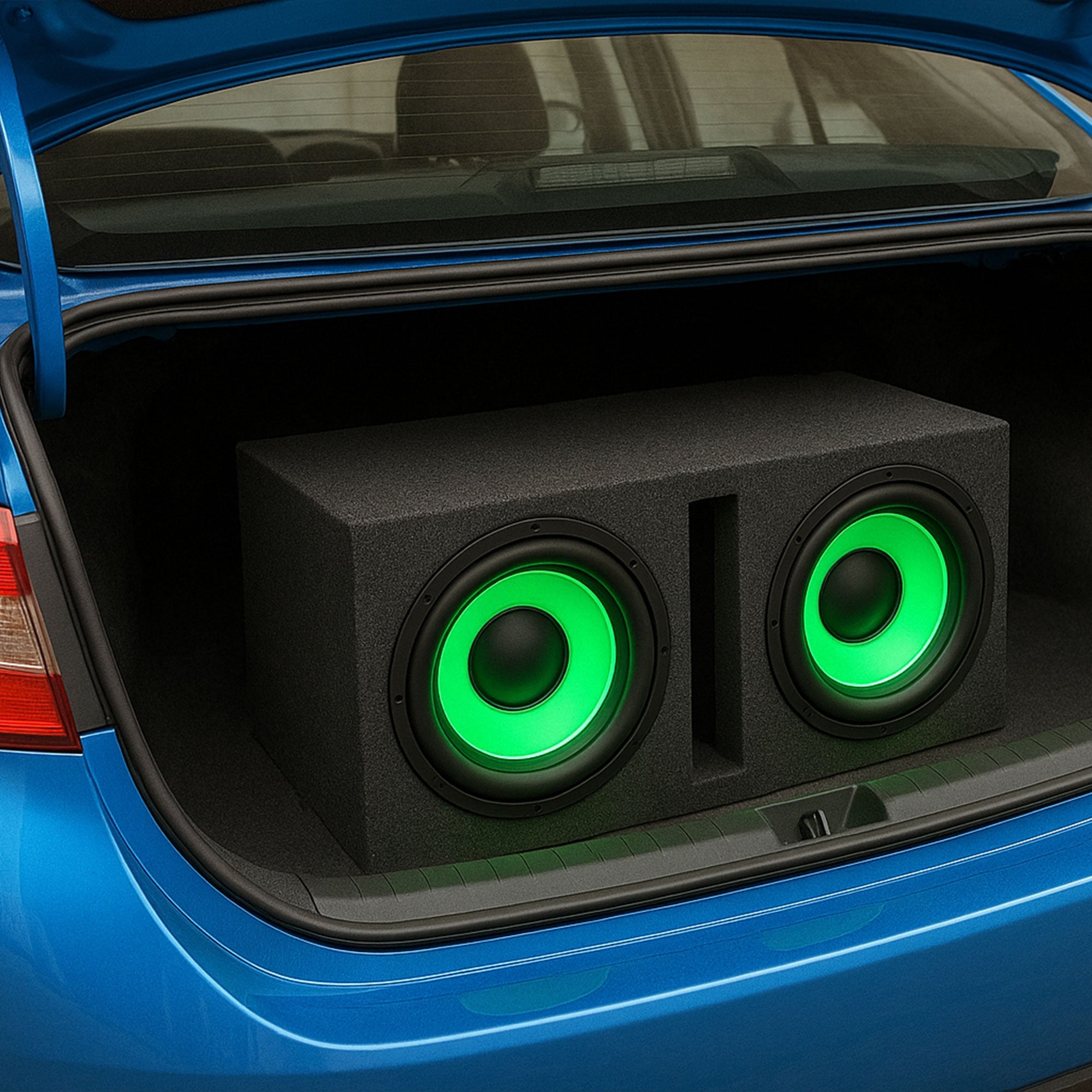 QPower Dual 10" Vented Port Subwoofer Sub Box Enclosure 32 x 12 x 14.5 (Used) - VMInnovations