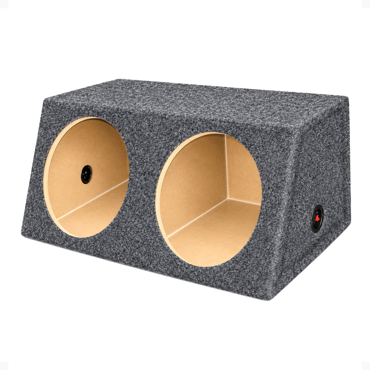 QPower QSMBASS12 Dual 12" Inch Sealed Angled Subwoofer Sub Box Speaker Enclosure