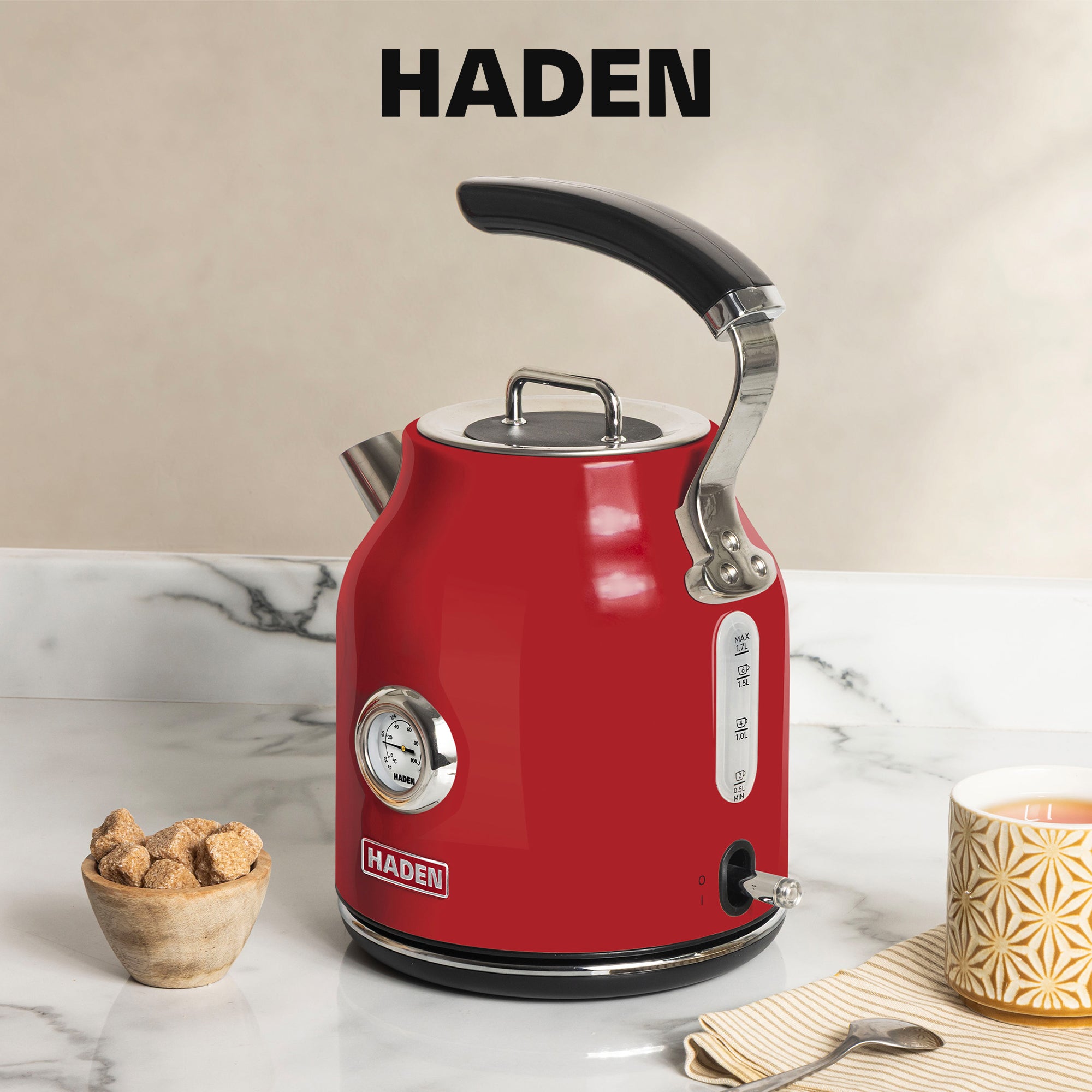 Haden Stainless Steel Retro Toaster & 1.7 Liter Stainless Steel Electric Kettle - VMInnovations