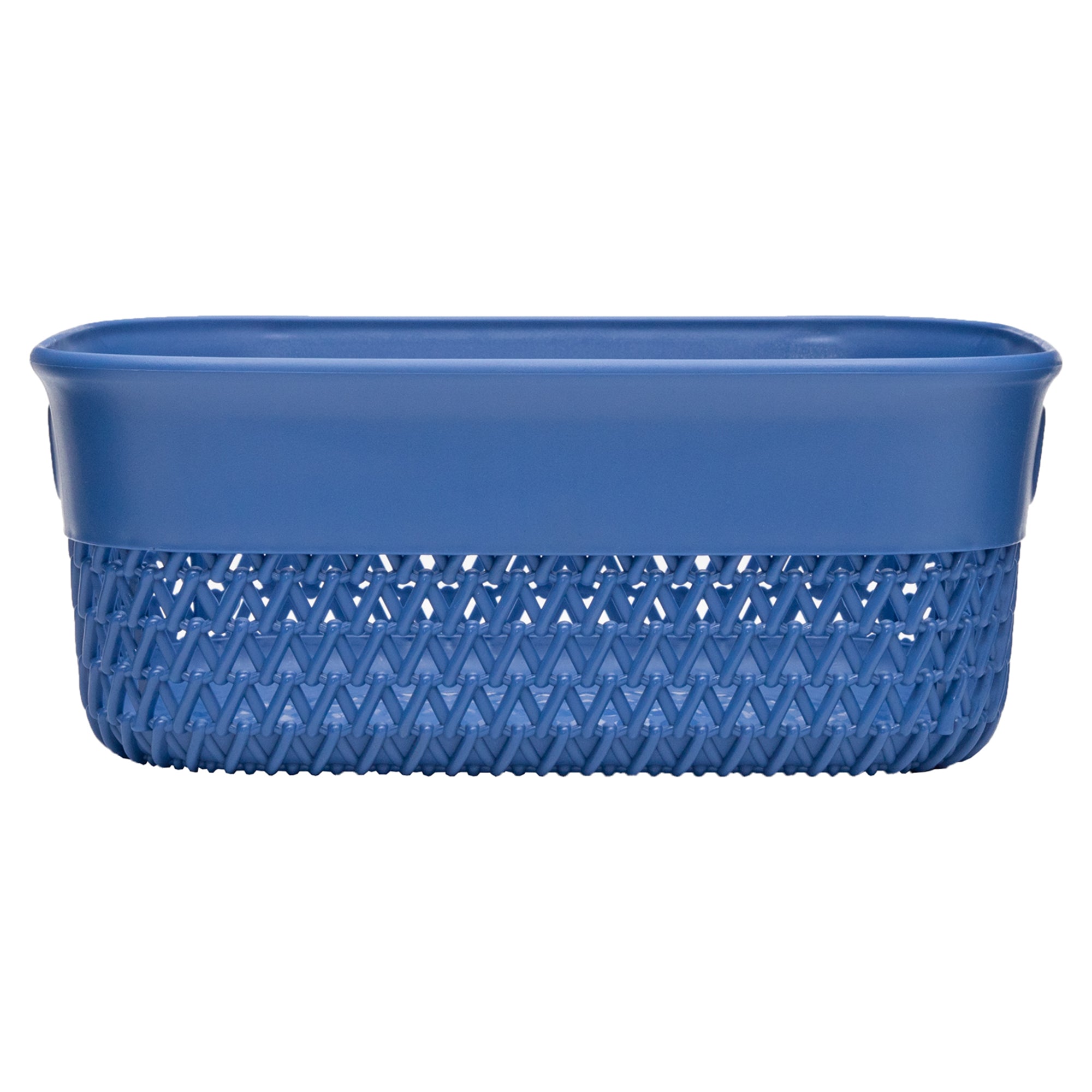 Life Story Lightweight Heavy Duty Storage Woven Basket 4 Quarts, Blue (14 Pack) - VMInnovations