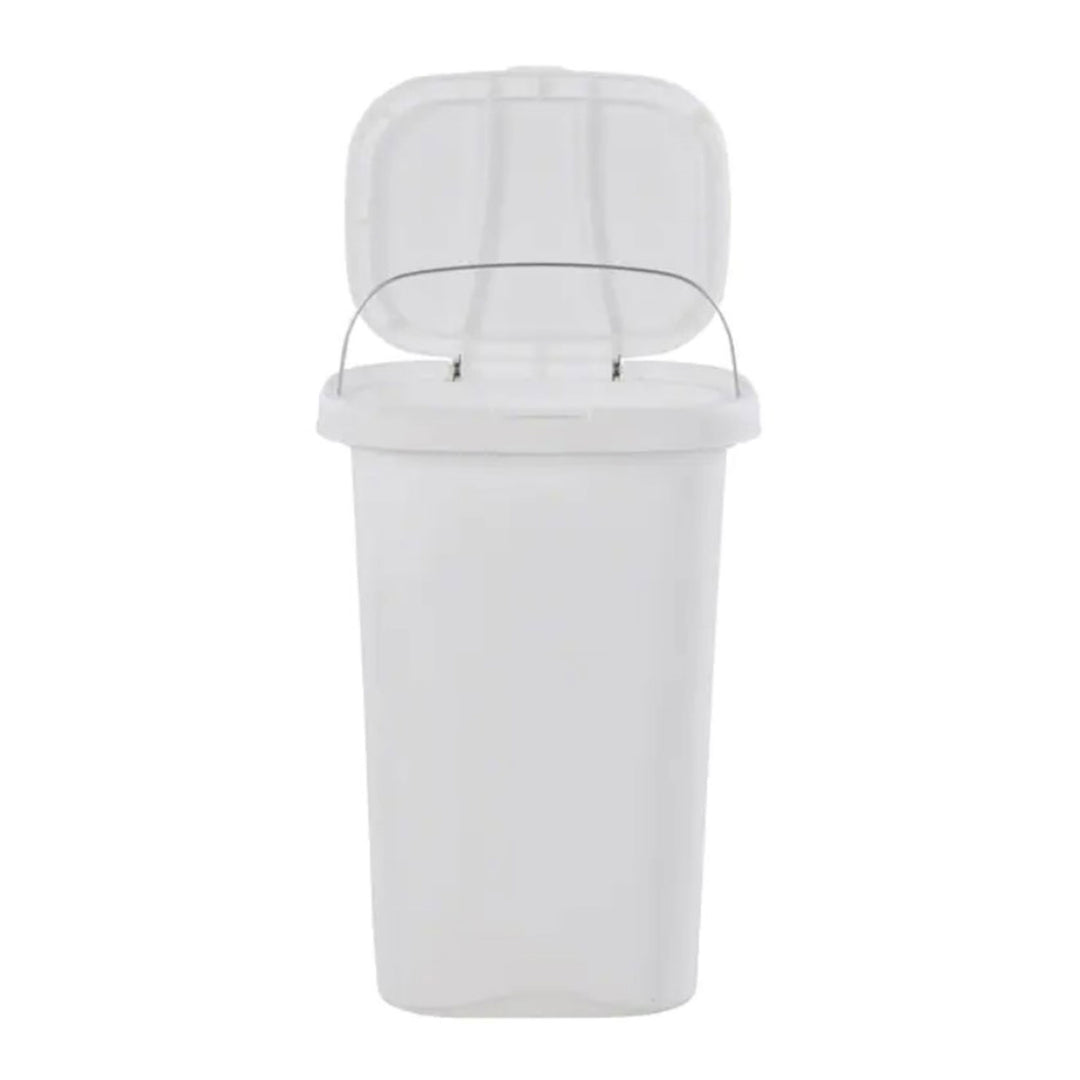Rubbermaid 13 Gallon Rectangular Spring-Top Lid Wastebasket Trash Can (2 Pack) - VMInnovations