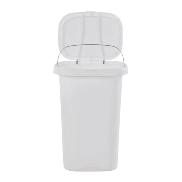 Rubbermaid 13 Gallon Rectangular Spring-Top Lid Wastebasket Trash Can (2 Pack) - VMInnovations