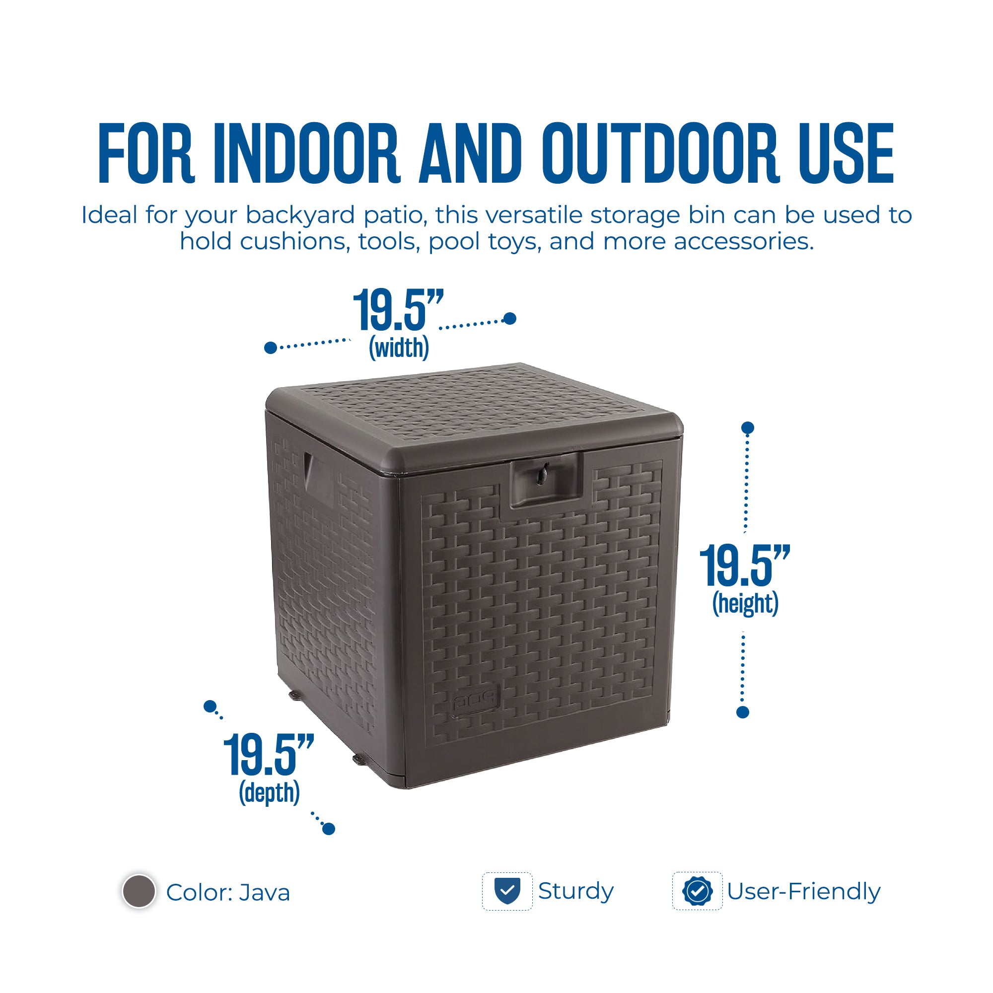 Plastic Development Group 28-Gallon Resin Patio Storage Deck Box (Open Box) - VMInnovations