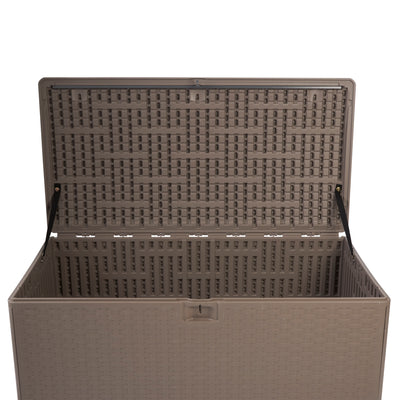 Plastic Development Group 99-Gallon Resin Outdoor Storage Deck Box, Driftwood