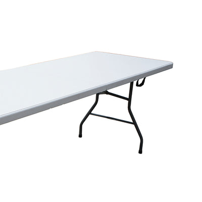 Plastic Development Group 816 Fold In Half 8 Foot Folding Banquet Table, White