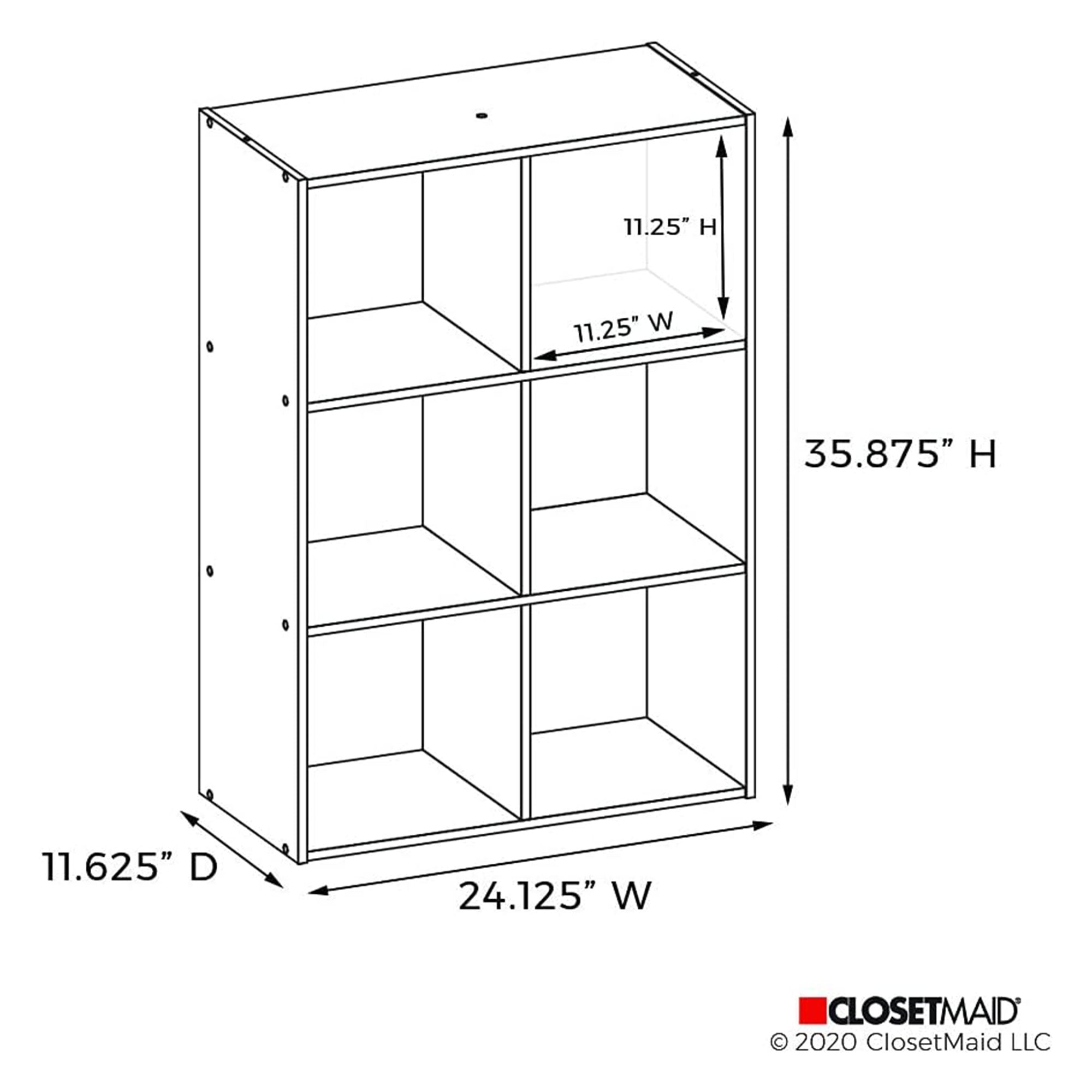 Closetmaid Decorative Home Stackable 6 Cube Organizer Storage, White (For Parts) - VMInnovations