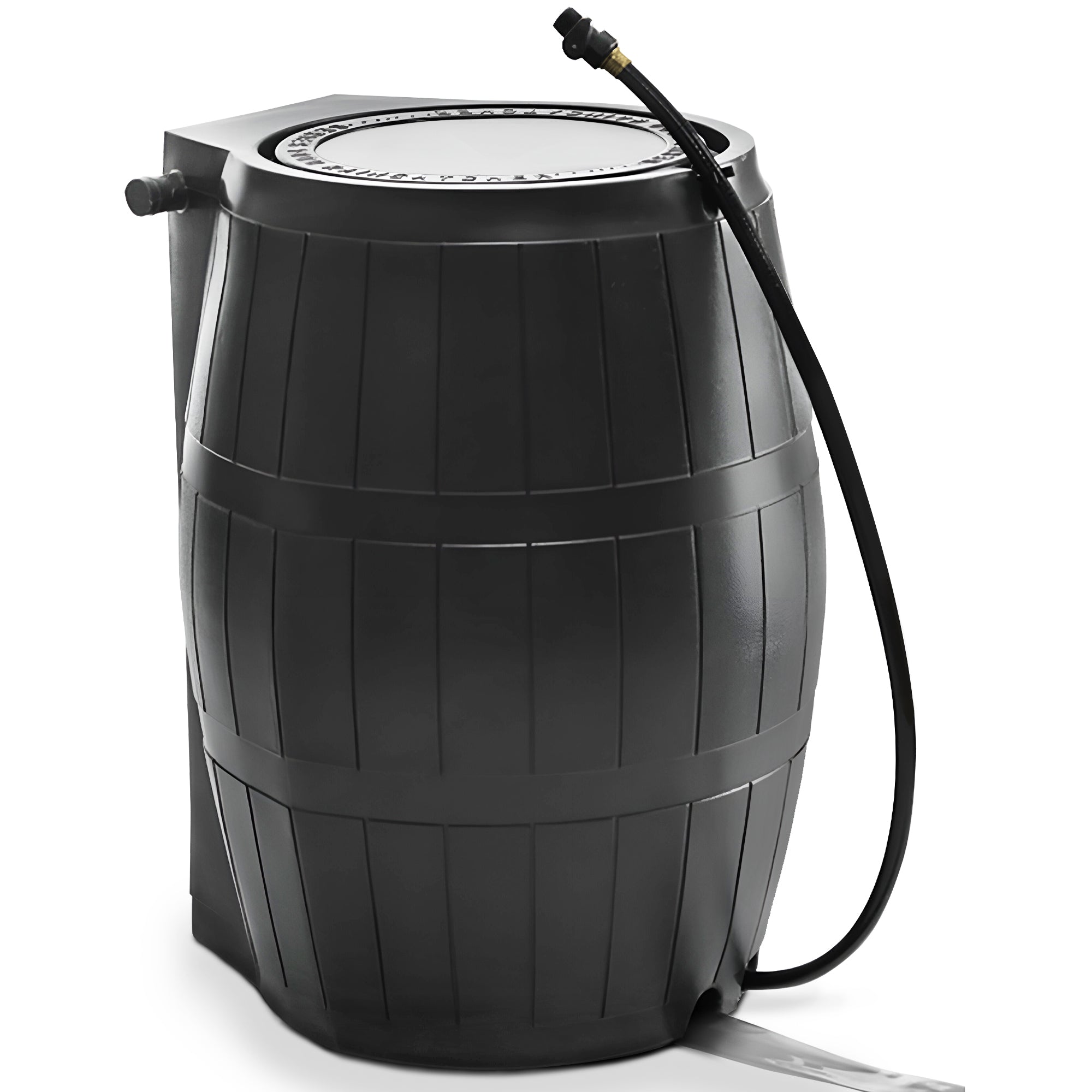 FCMP Outdoor 45-Gallon BPA Free Home Rain Water Catcher Barrel, Black (Used)