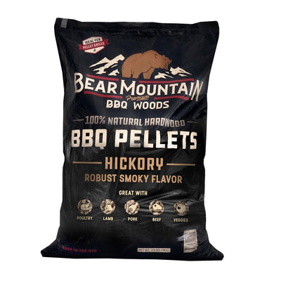 Bear Mountain BBQ Premium All-Natural Hardwood Hickory Smoker Pellets, 20 Pounds