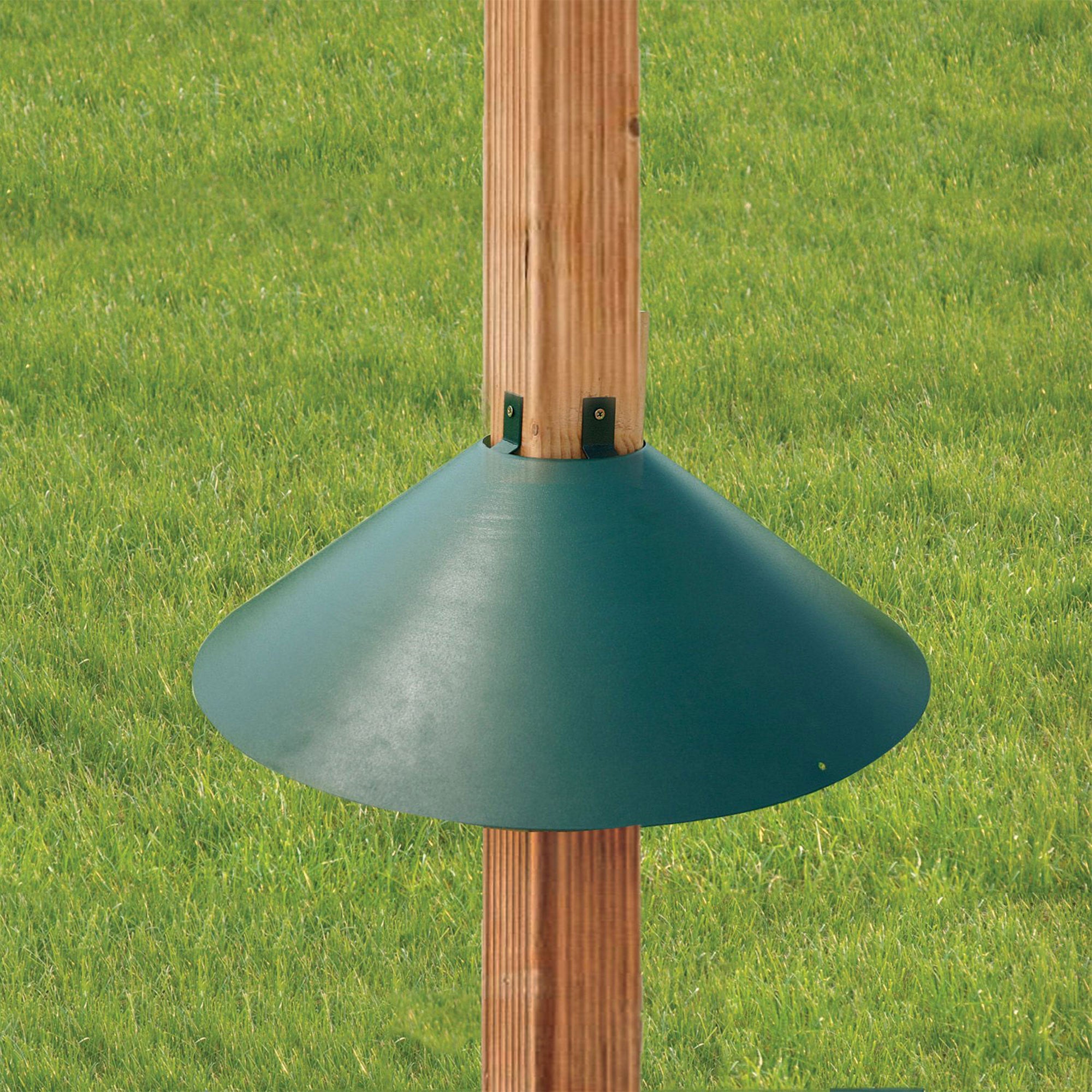 Woodlink Metal Wrap Around Bird Feeder Squirrel Baffle Guard for 4x4 Post (Used) - VMInnovations