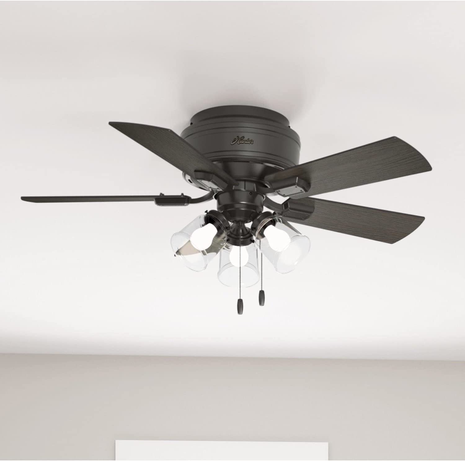 Hunter Fan Company 42 Inch Low Profile Ceiling Fan, Noble Bronze (Open Box) - VMInnovations