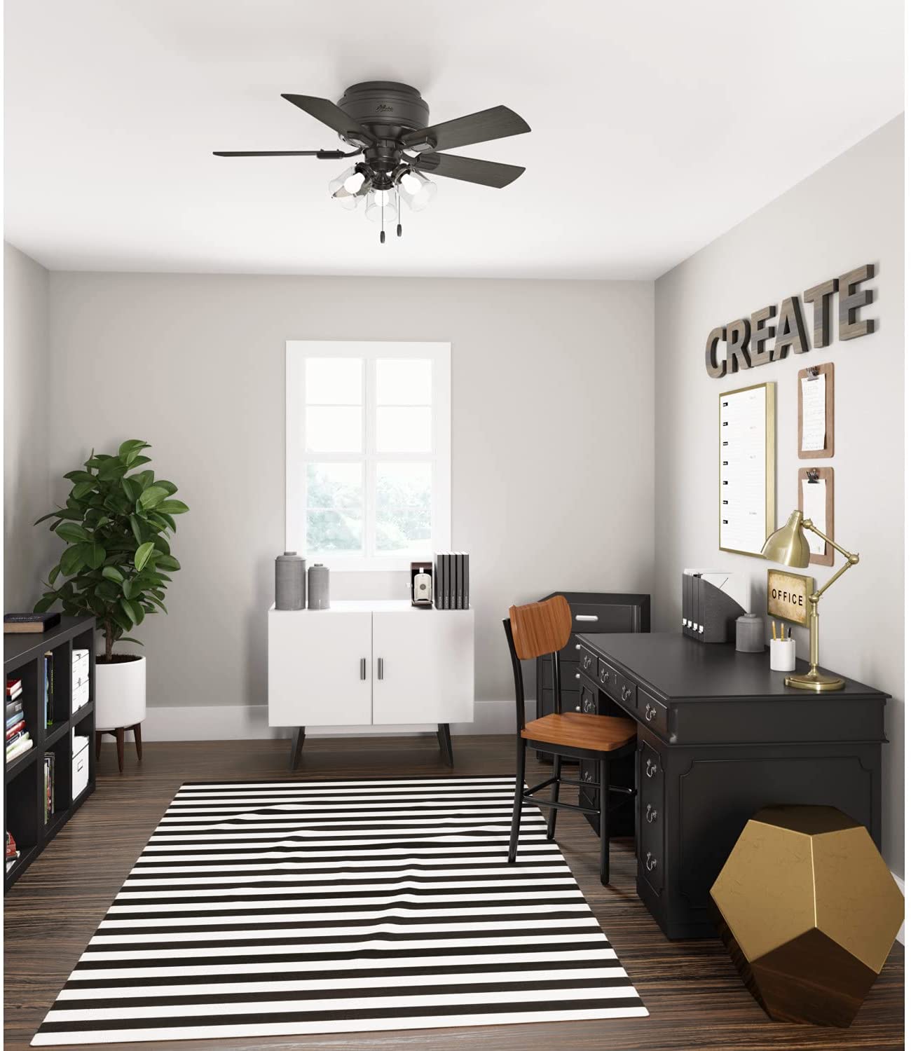 Hunter Fan Company 42 Inch Low Profile Ceiling Fan, Noble Bronze (Open Box) - VMInnovations