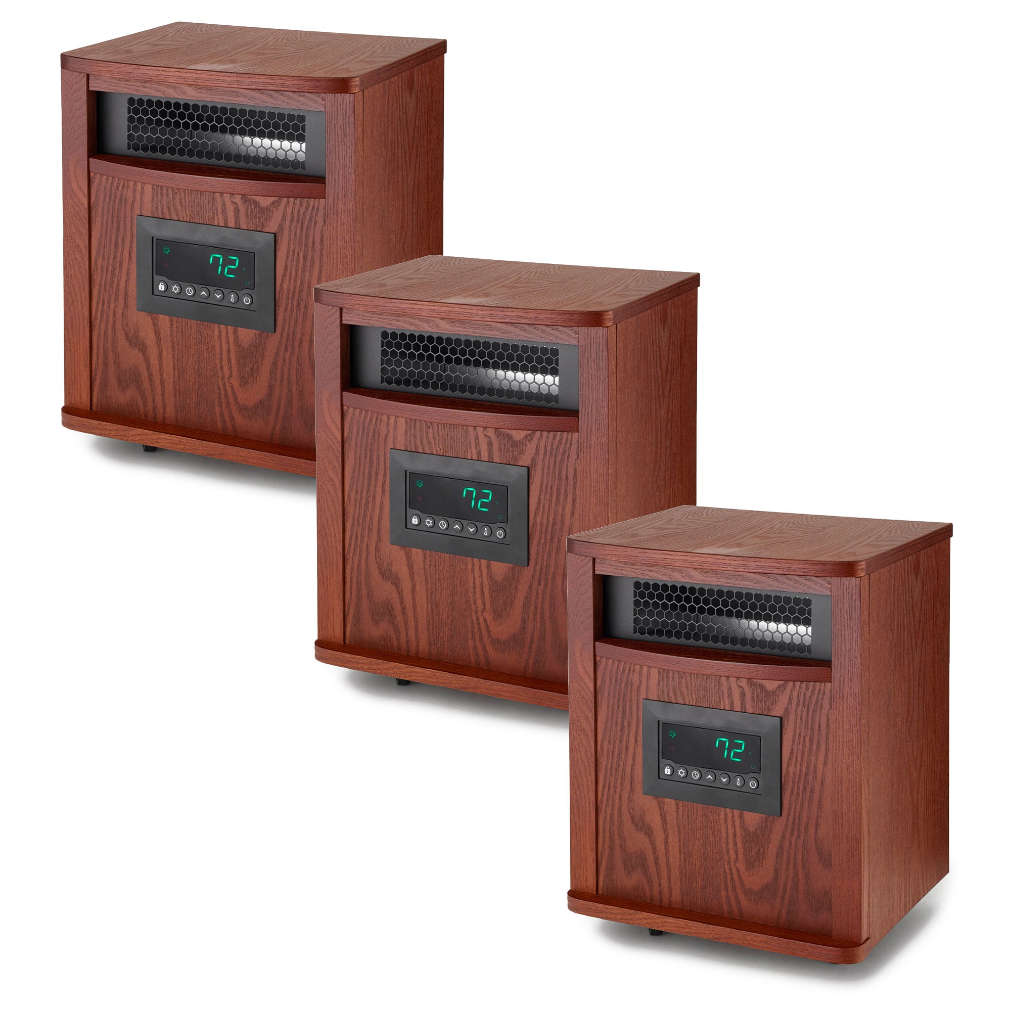 Lifesmart 6 Element 1500W Portable Infrared Quartz Mica Space Heater (3 Pack) - VMInnovations