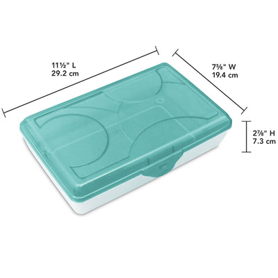 Sterilite 17296W06 Multipurpose Storage Supply Box w/Lid, Molokai Blue (12 Pack) - VMInnovations