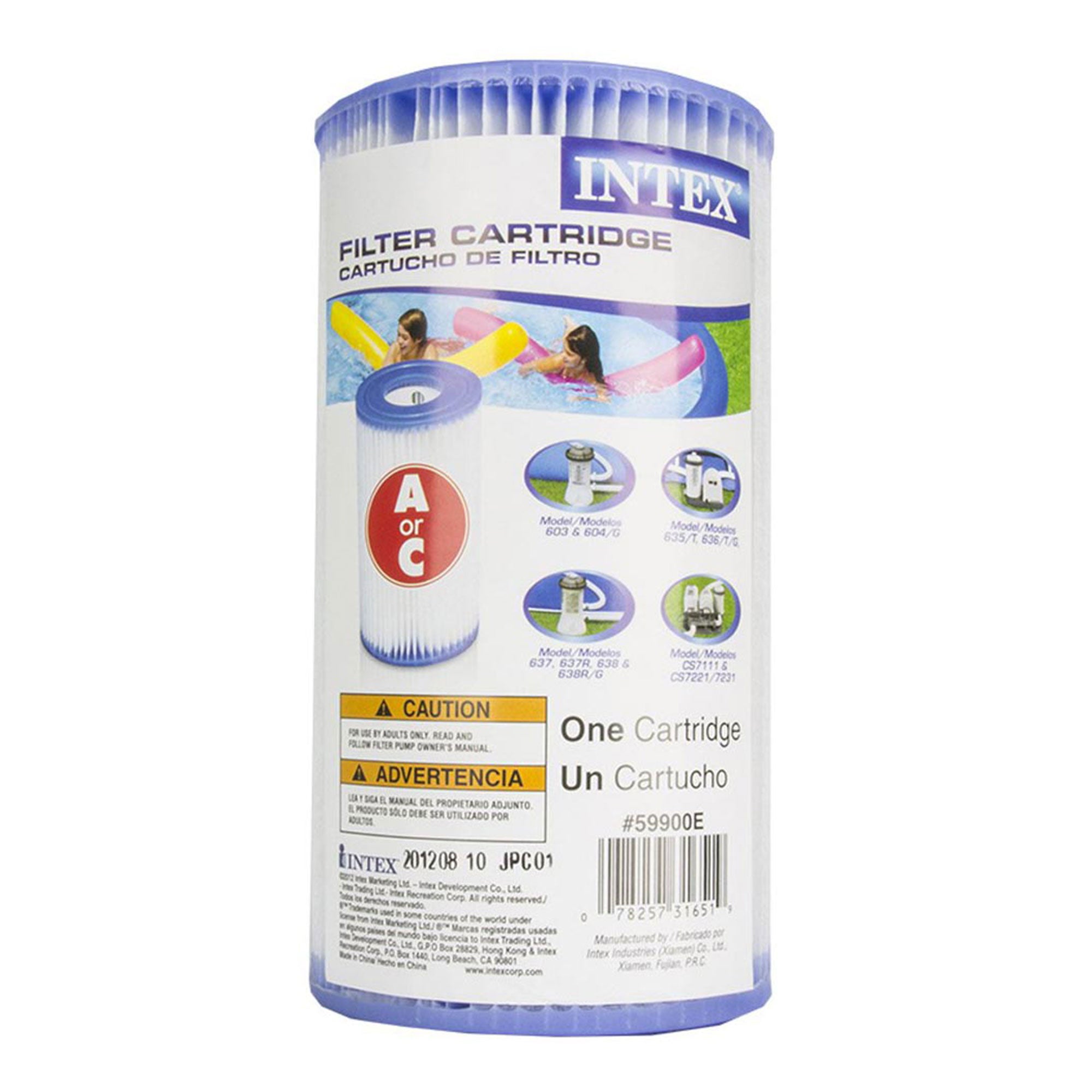 Intex 12ft x 30in Metal Frame Round Pool & Replacement Cartridge (12 Pack) - VMInnovations