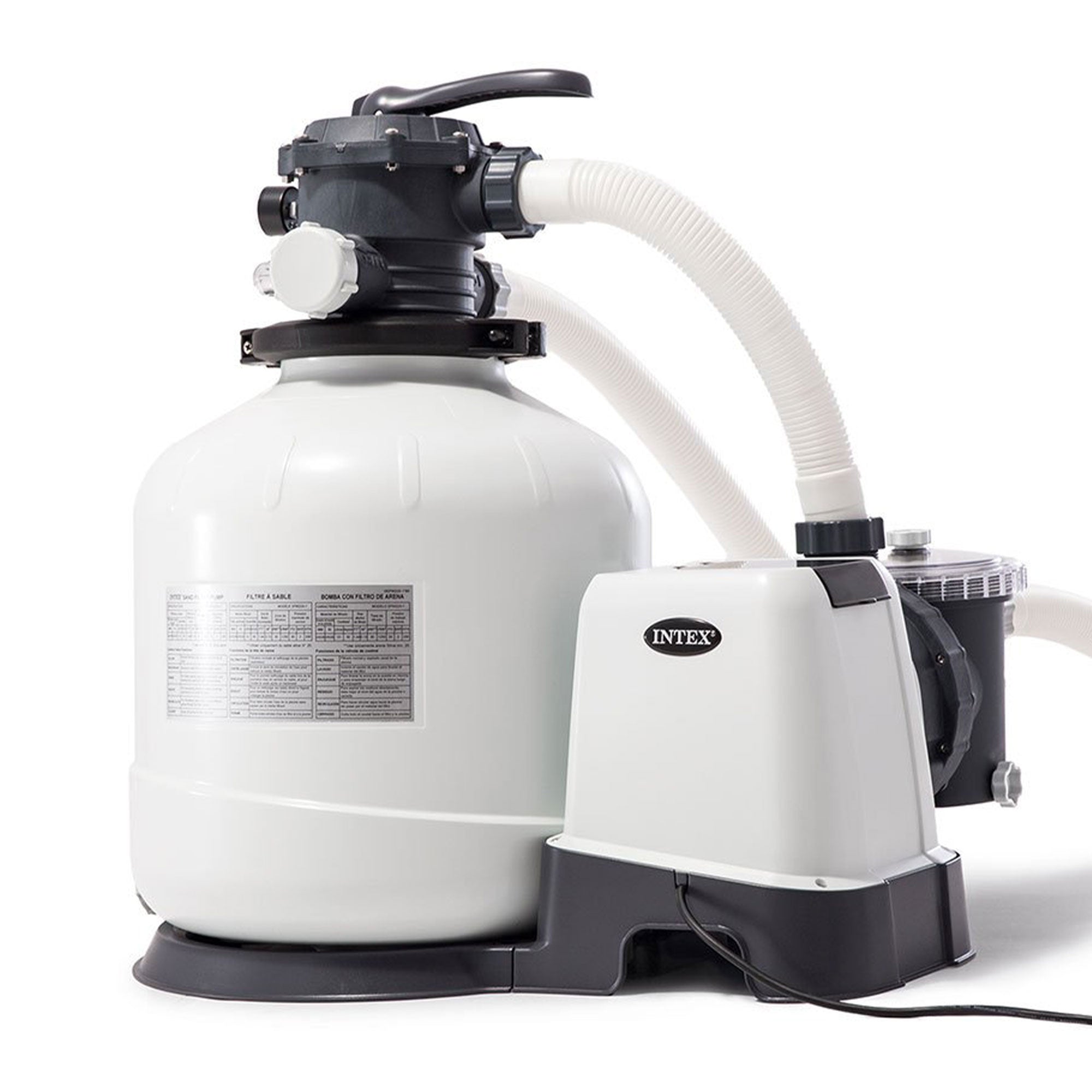 Intex 3000 GPH Pool Sand Filter Pump with Automatic Timer and Automatic Skimmer - VMInnovations