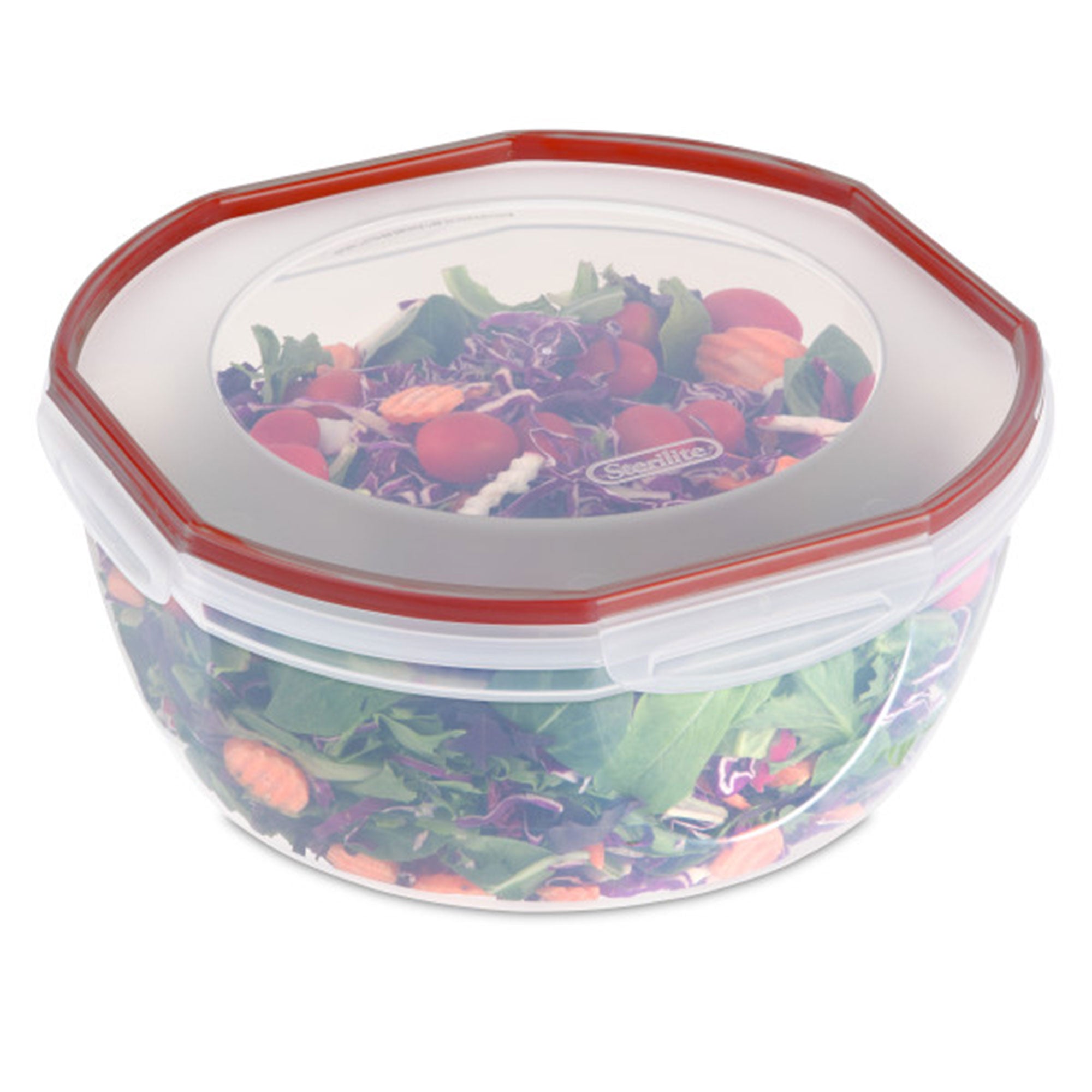 Sterilite Ultra Seal 8.10 Quart Plastic Food Storage Bowl Container, 6 Pack