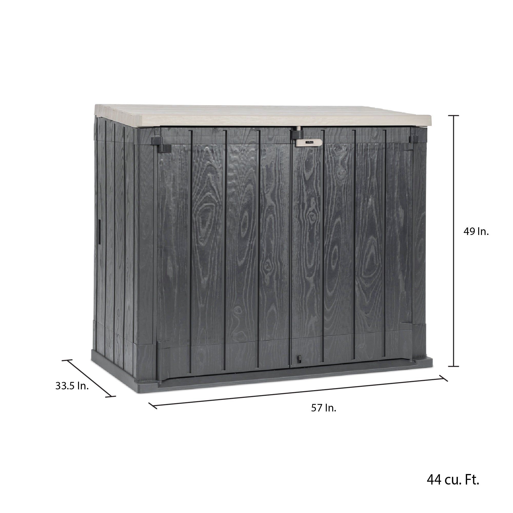 Toomax Storer Plus XL 44 Cu Ft Weather Resistant Storage Shed Cabinet(For Parts) - VMInnovations