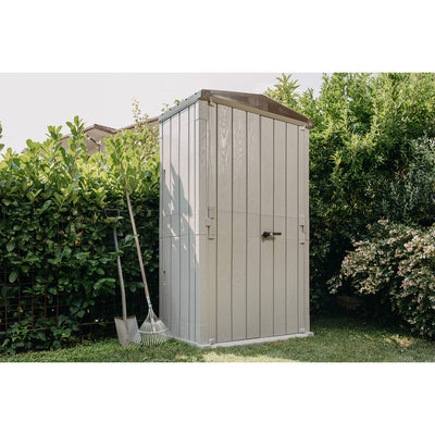 Toomax Lockable Garden Plastic Vertical Storage Cabinet, 76 cu ft. (Open Box)
