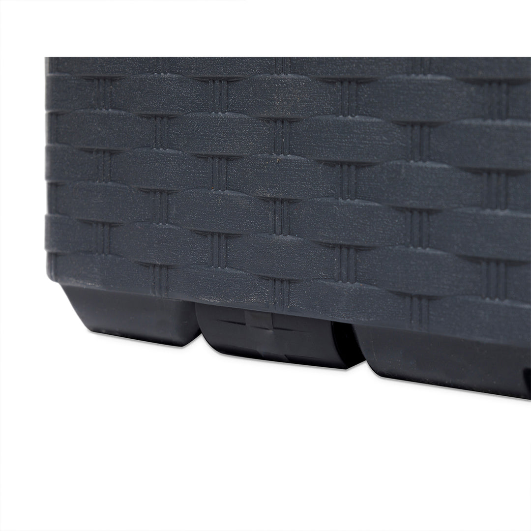 Toomax Portofino Large 90 Gallon Plastic Outdoor Storage Backyard Deck Box, Gray - VMInnovations