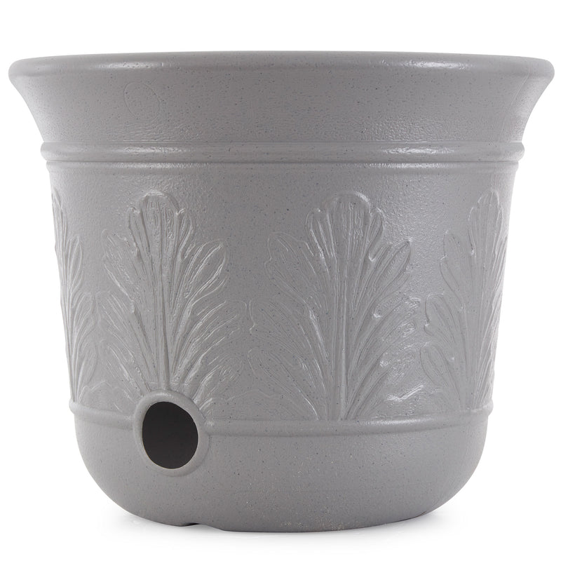 Suncast 300 Foot Heavy Duty 5 Gallon Decorative Garden Hose Pot, Gray (4 Pack)