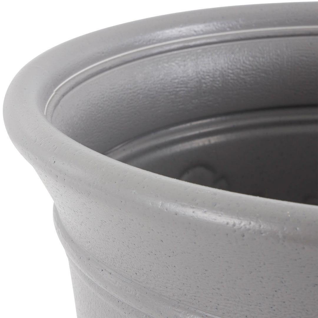 Suncast 300 Foot Heavy Duty 5 Gallon Decorative Garden Hose Pot, Gray (4 Pack) - VMInnovations