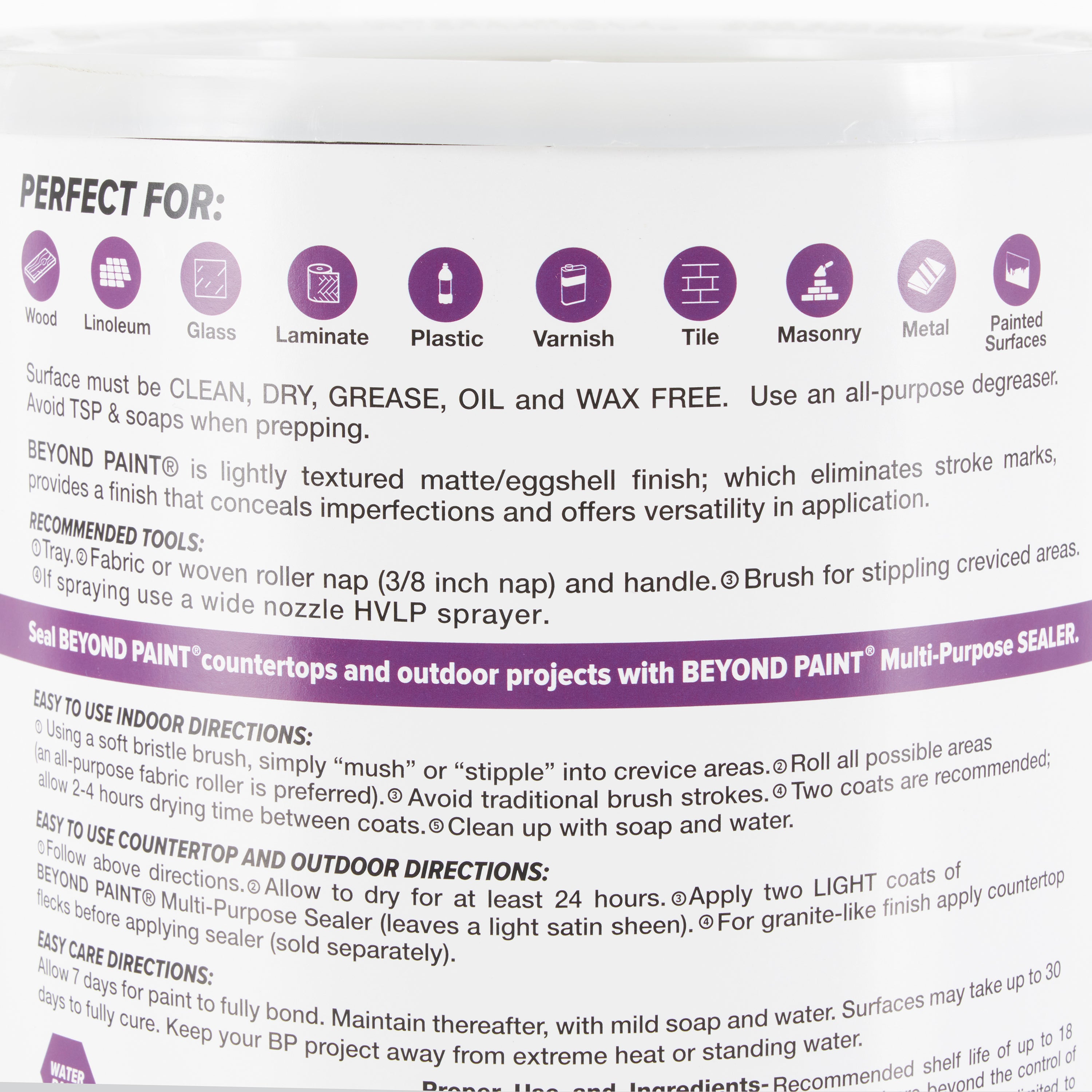 Beyond Paint 1 Gallon All-in-1 Multi Use Refinishing Paint, Off White (Open Box)
