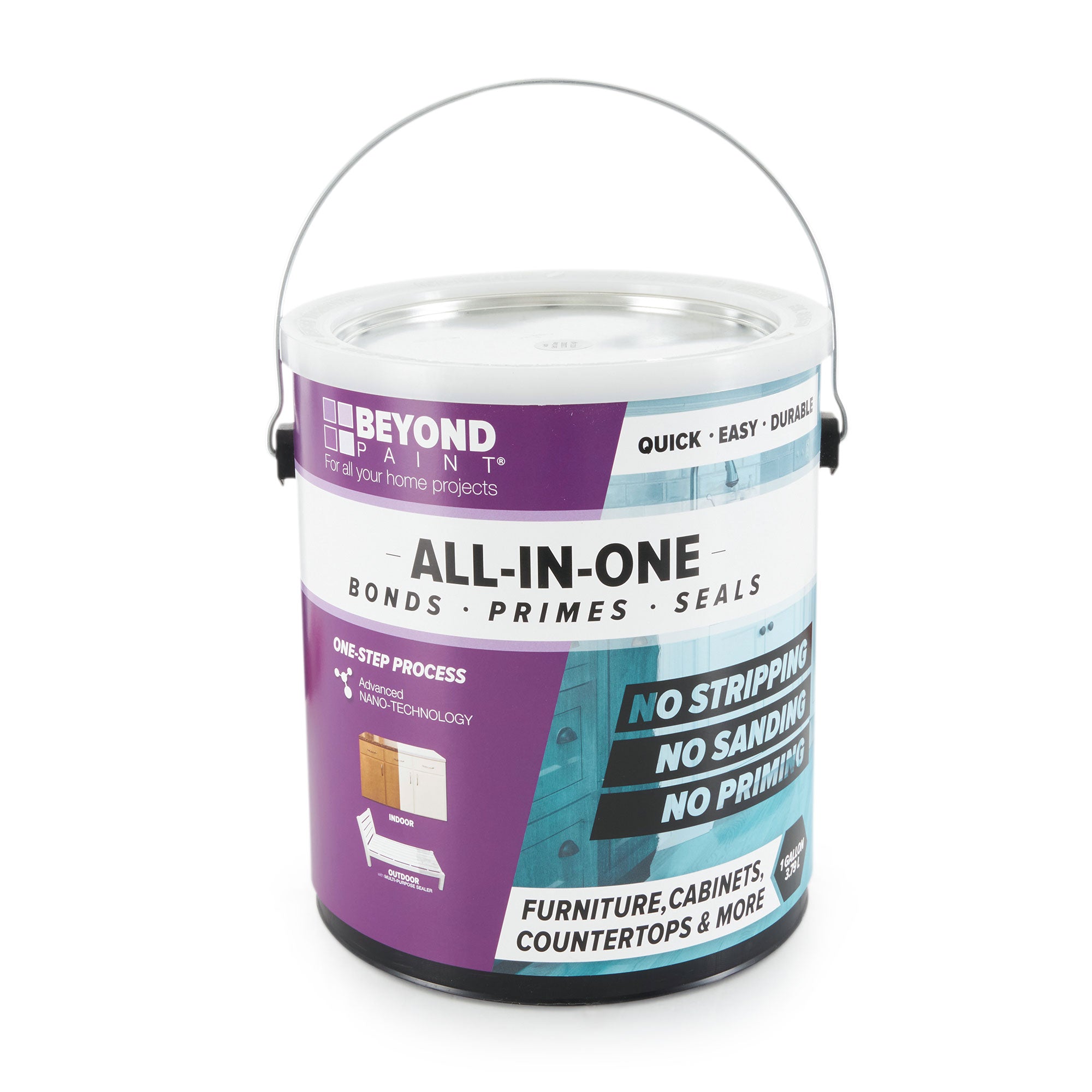 Beyond Paint Furniture, Cabinets and More Refinishing Paint, Gallon, Soft Gray - VMInnovations