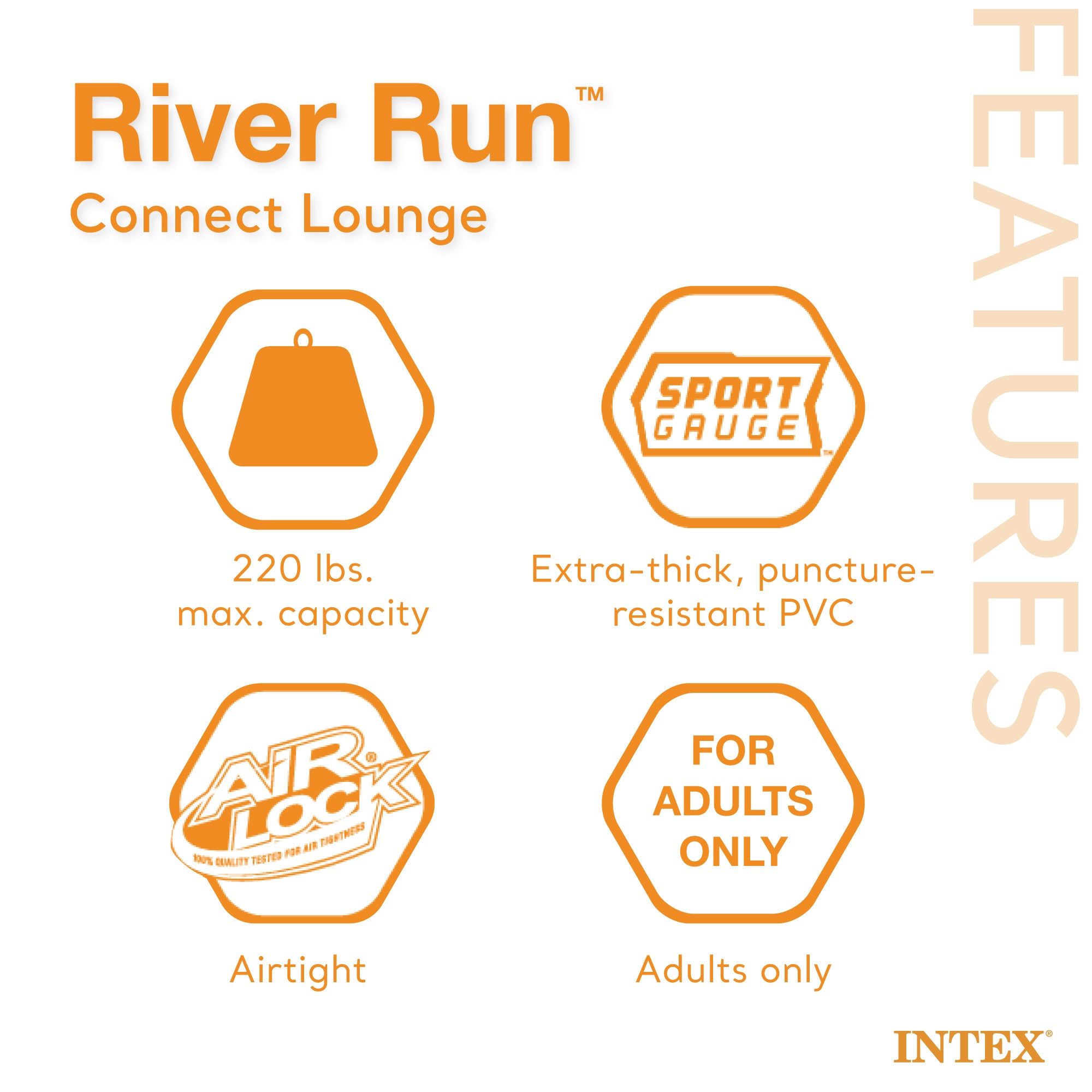 INTEX River Run Connect Inflatable Water Raft (2 Pack) + 2 Person Cooler Tube - VMInnovations