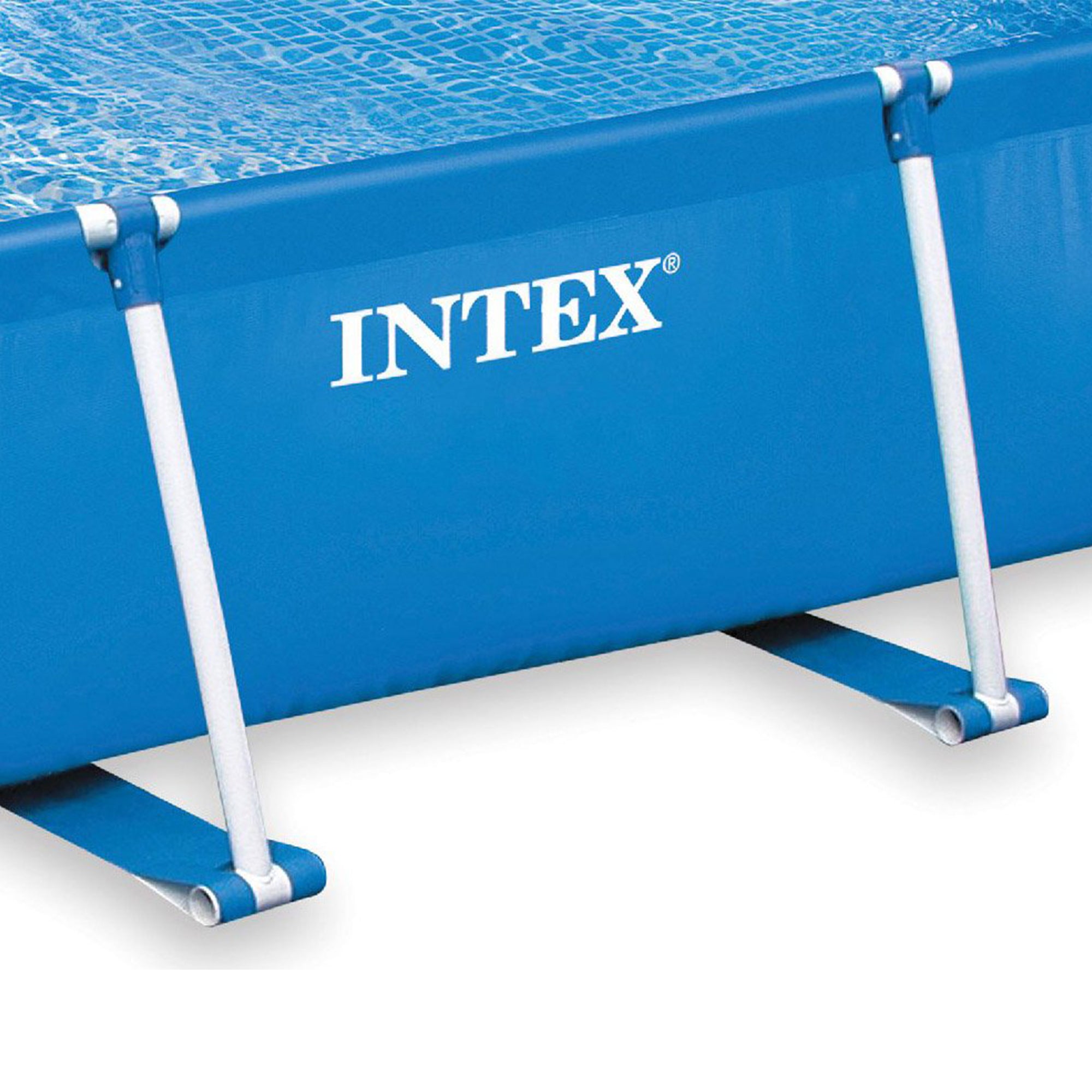 Intex 86 x 59 x 23 Inch Rectangular Frame Above Ground Swimming Pool (2 Pack)