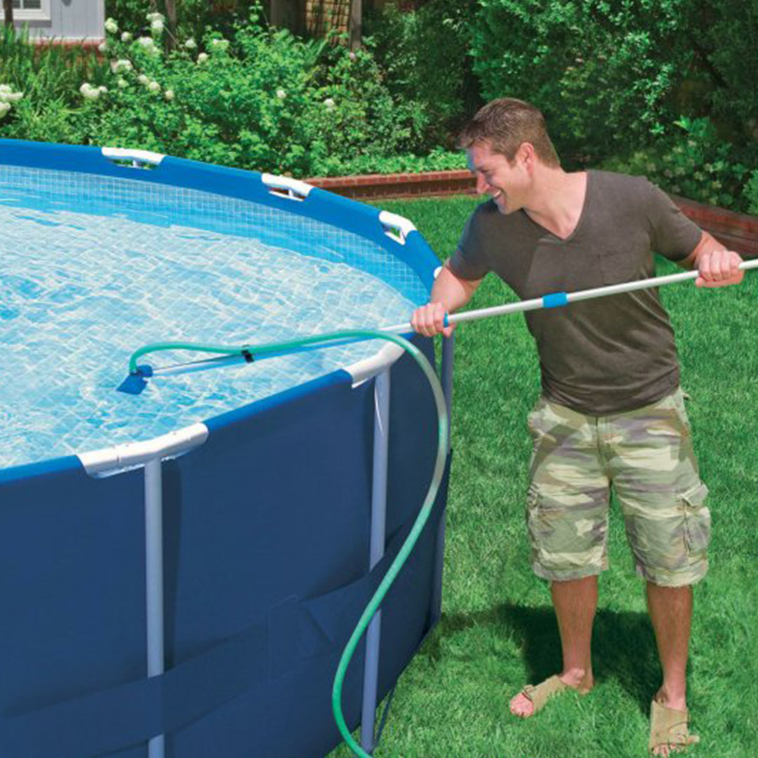Intex 12ft x 30in Prism Frame Above Ground Swimming Pool and Maintenance Kit - VMInnovations
