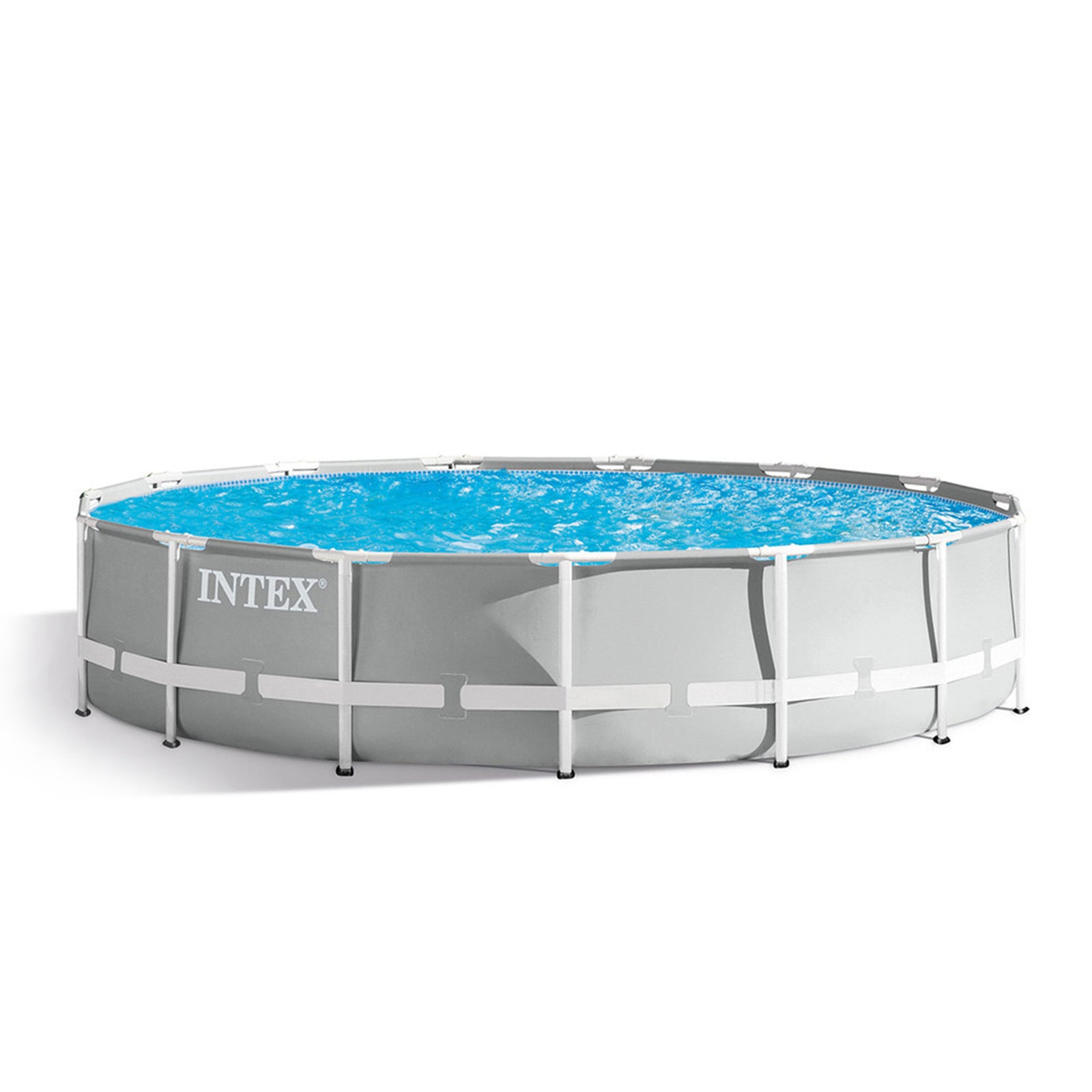 Intex 15’ x 42” Prism Frame Above Ground Swimming Pool Set and Pool Filter Pump - VMInnovations