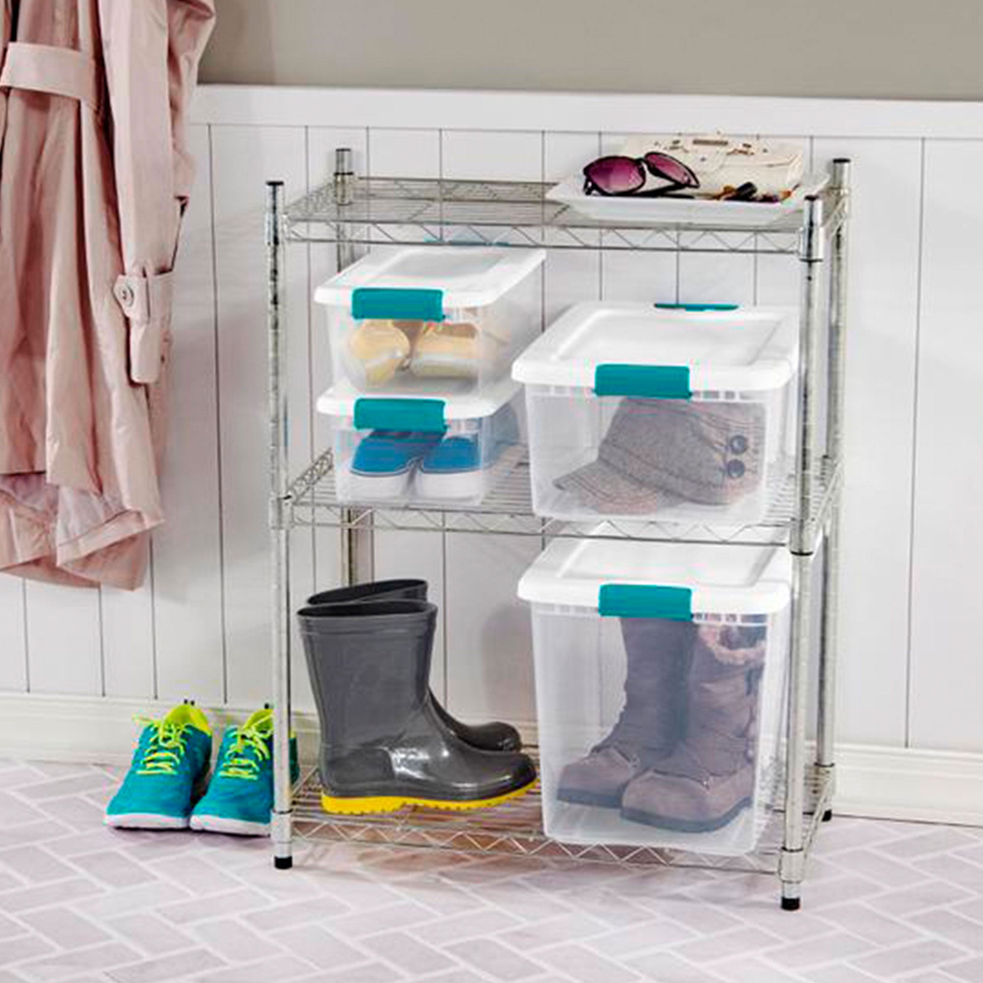 Sterilite 6 Sets of 32 Quart Latch Lid Tote & 12 Sets of 15 Quart Latch Lid Tote - VMInnovations