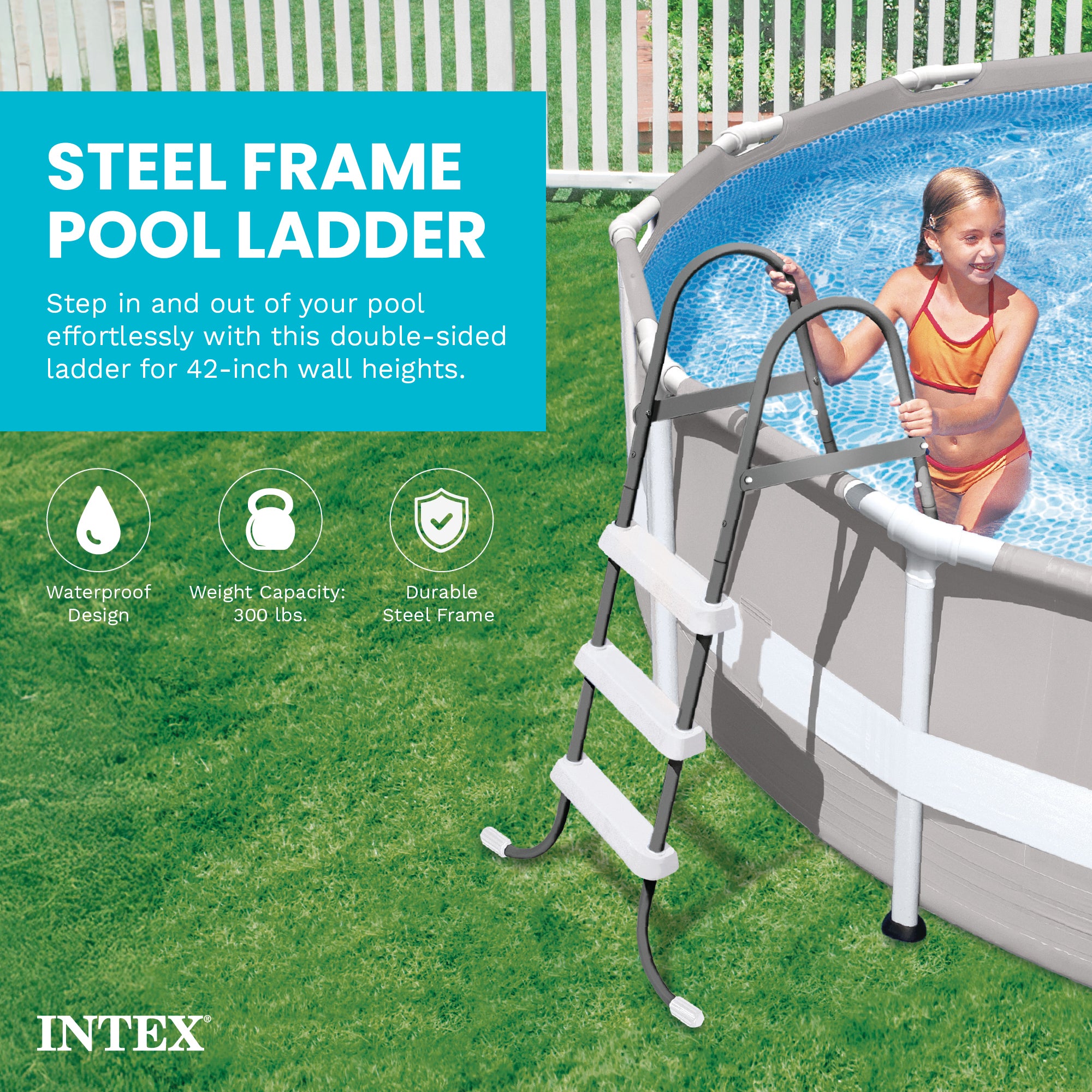 Intex 10' x 30" Above Ground Swimming Pool w/ 330 GPH Filter Pump & Pool Ladder
