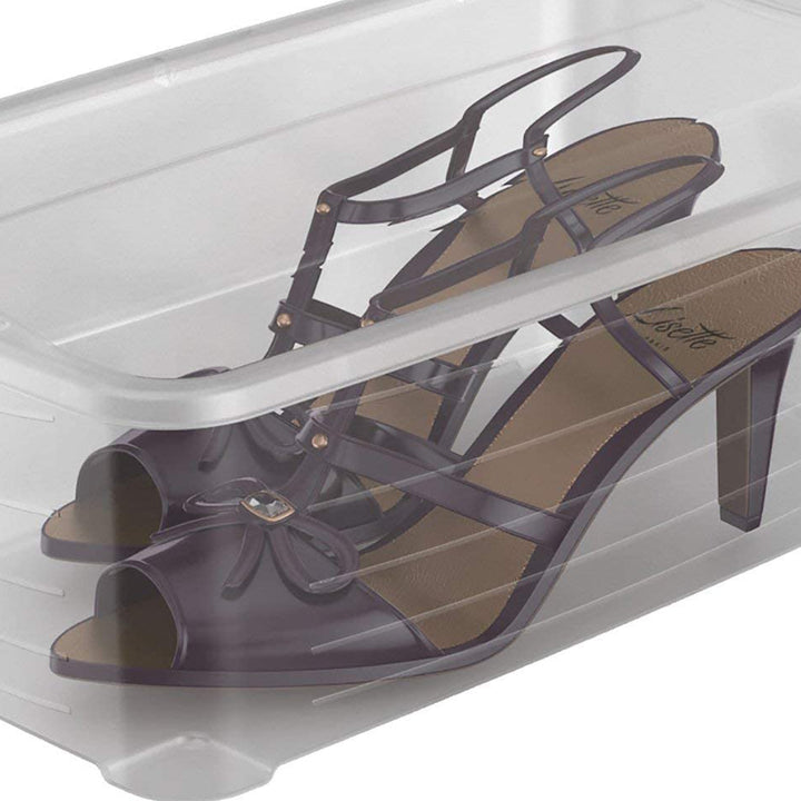 Life Story 6L Shoe & Closet Storage Box Stacking Containers, Clear (160 Pack) - VMInnovations