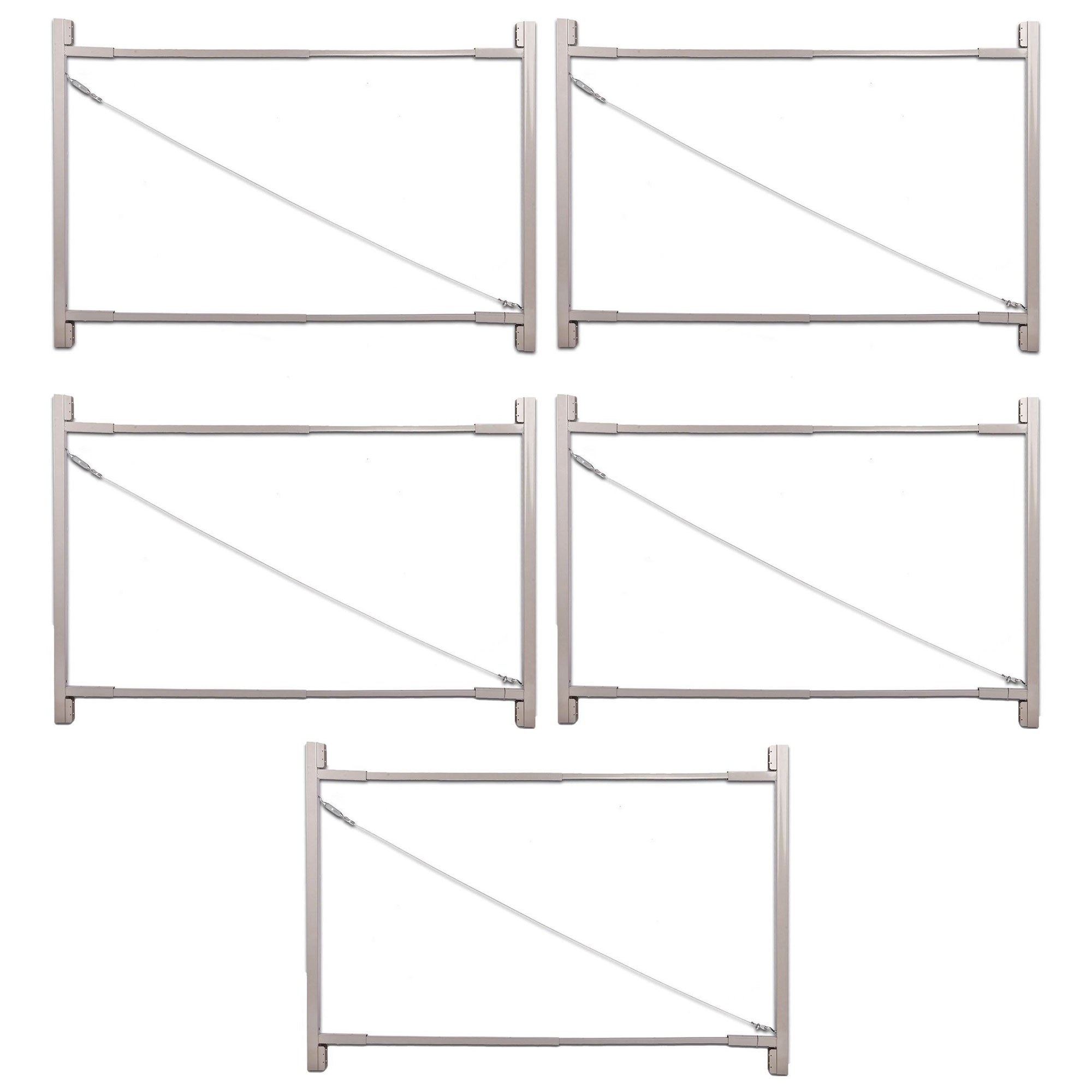 Adjust-A-Gate Steel Frame Gate Building Kit, 36"-72" Wide Up To 6' High (5 Pack) - VMInnovations
