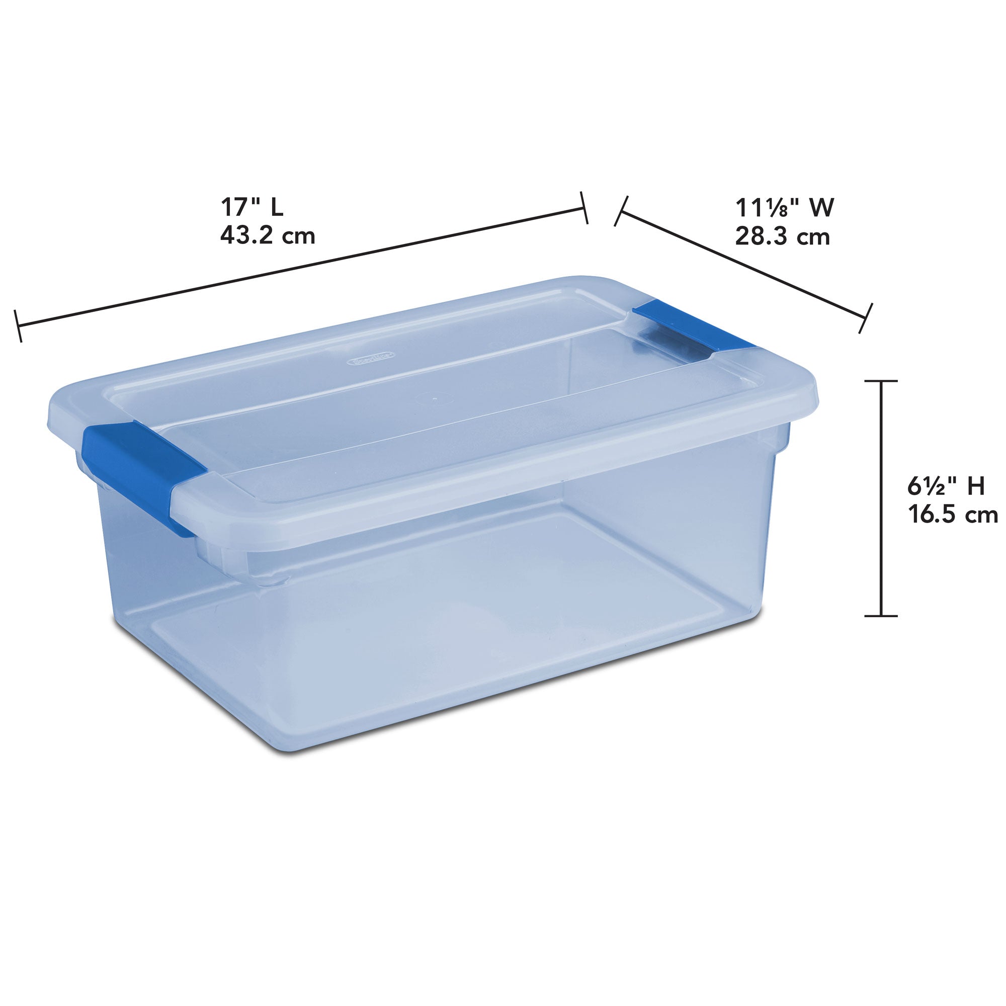 Sterilite 15 Qt Clear Plastic Storage Container Bin with Latching Lid (24 Pack)