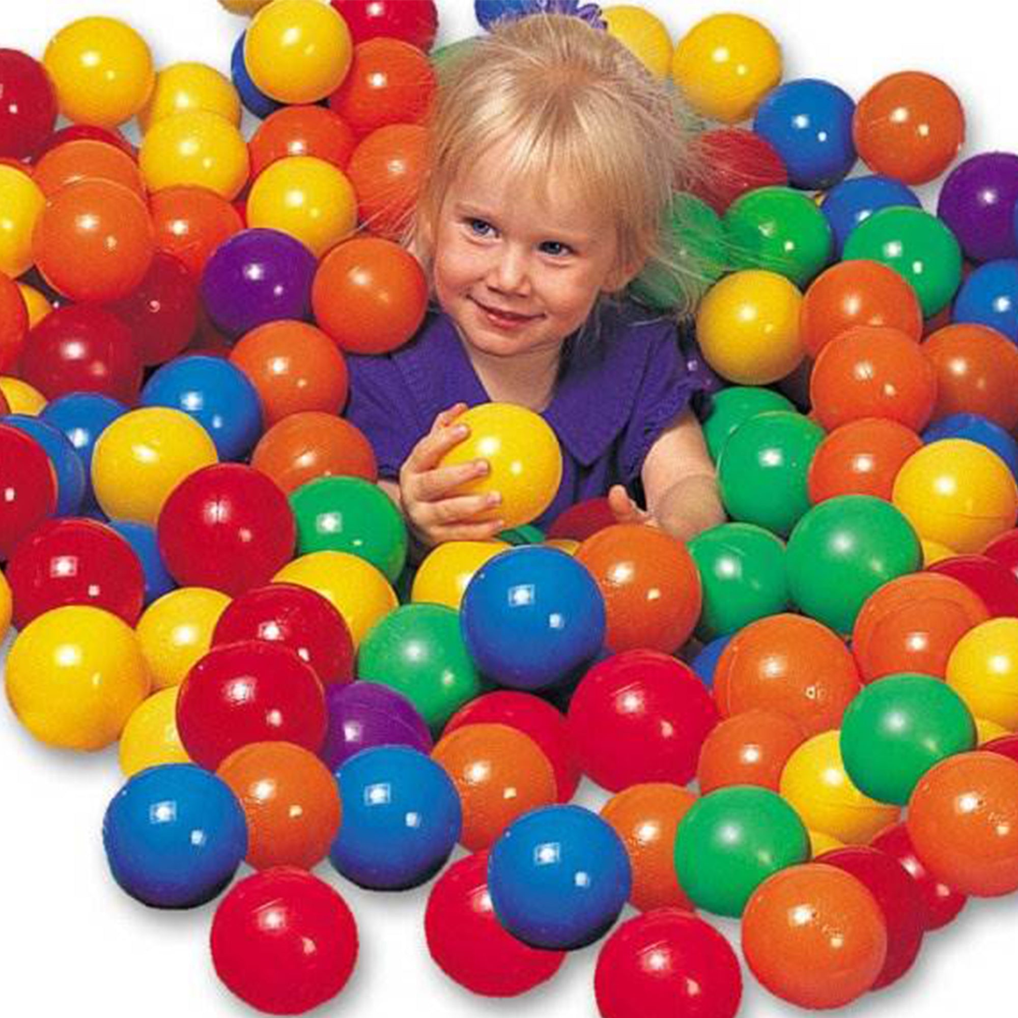 Intex 100-Pack Large Plastic Multi-Colored Fun Ballz For Ball Pits (2 Pack) - VMInnovations