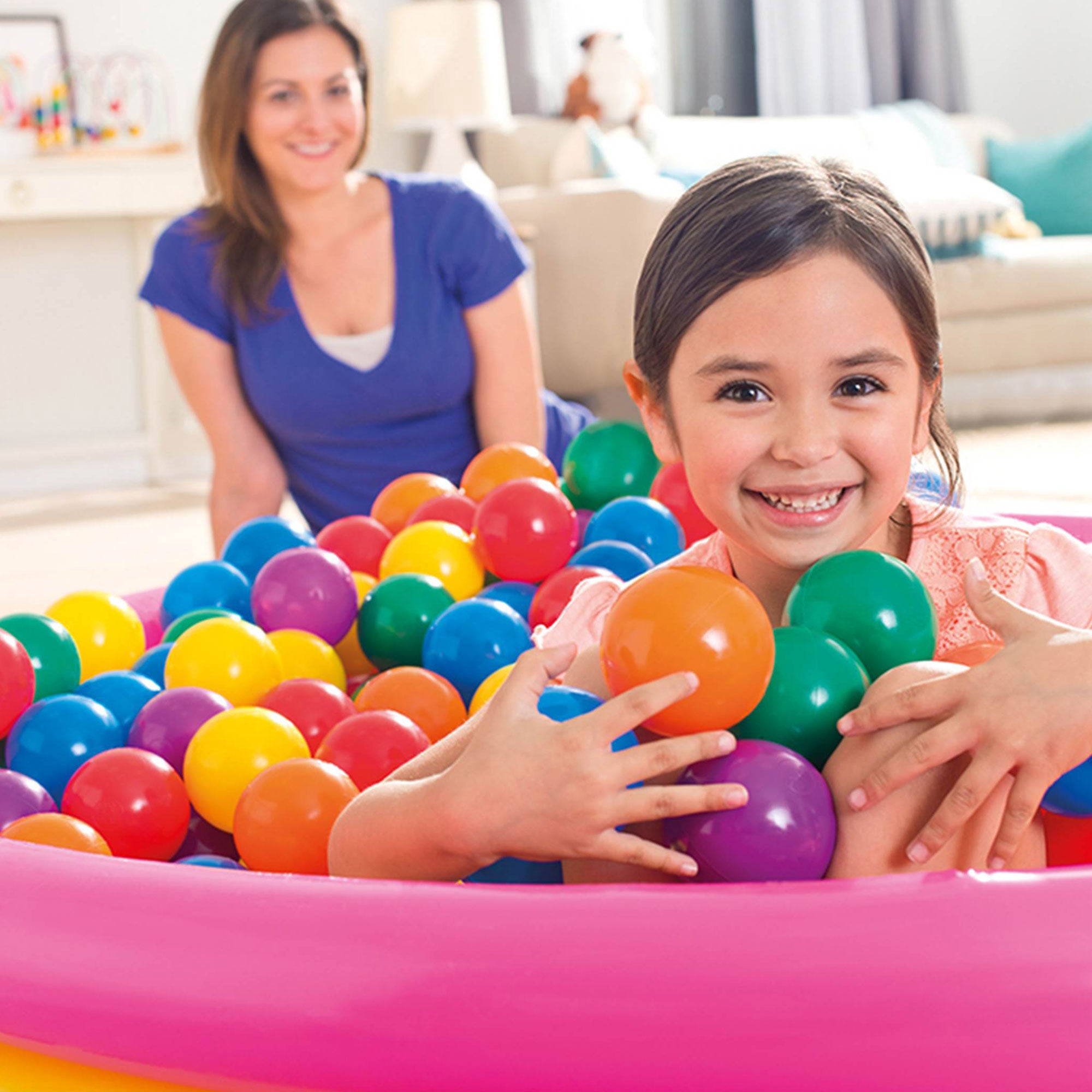 Intex 100-Pack Large Plastic Multi-Colored Fun Ballz For Ball Pits (3 Pack) - VMInnovations
