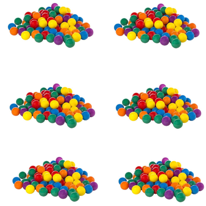 Intex 100 Pieces Large Plastic Fun Ballz for Ball Pits, Multicolor (6 Pack) - VMInnovations