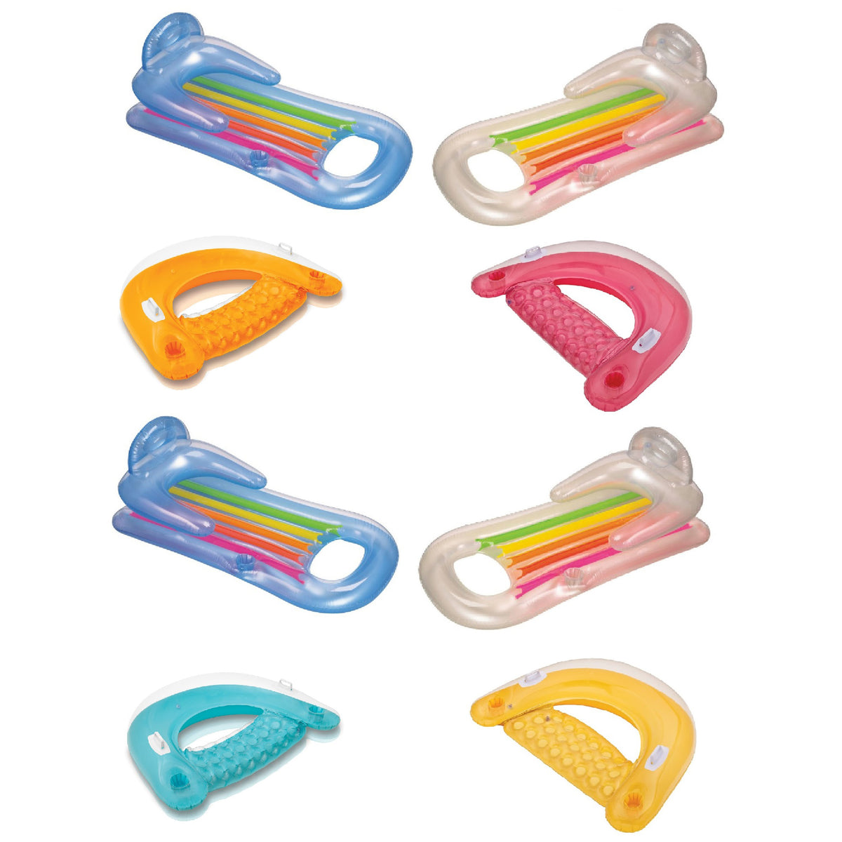 Intex Swimming Pool Lounger (4 Pack) King Kool Swimming Pool Float (4 Pack)