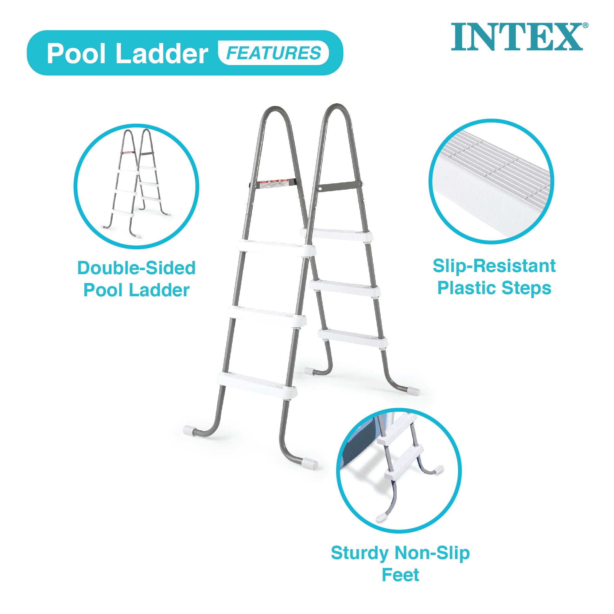 Intex 12'x30" Swimming Pool w/ Pump, Pool Ladder for 42” Wall, & 12’ Cover