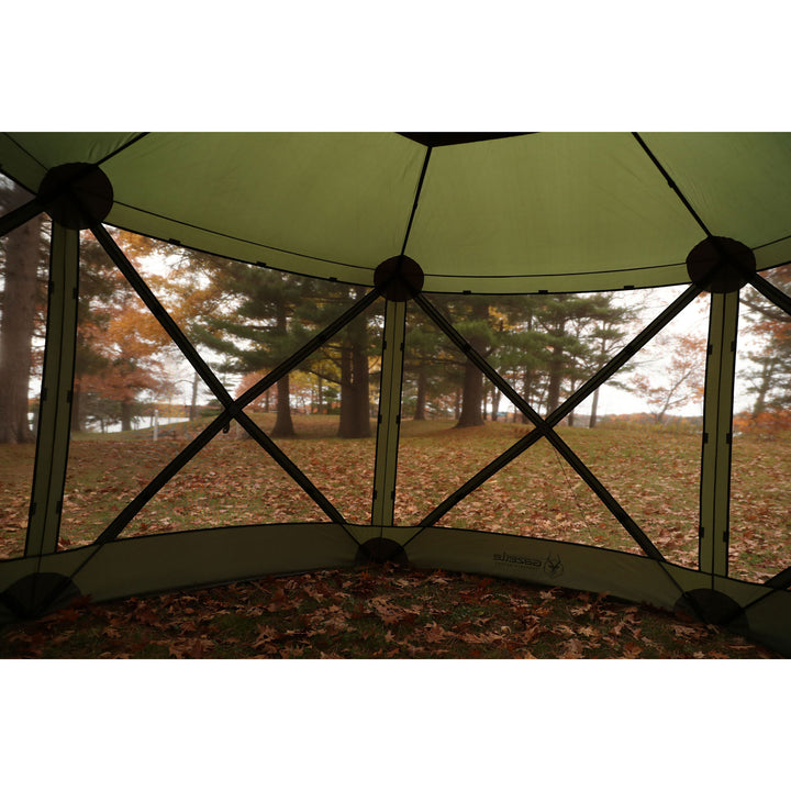 Gazelle GG601GR Pop Up Portable 8 Person Camping Gazebo Day Tent w/ Mesh Windows - VMInnovations