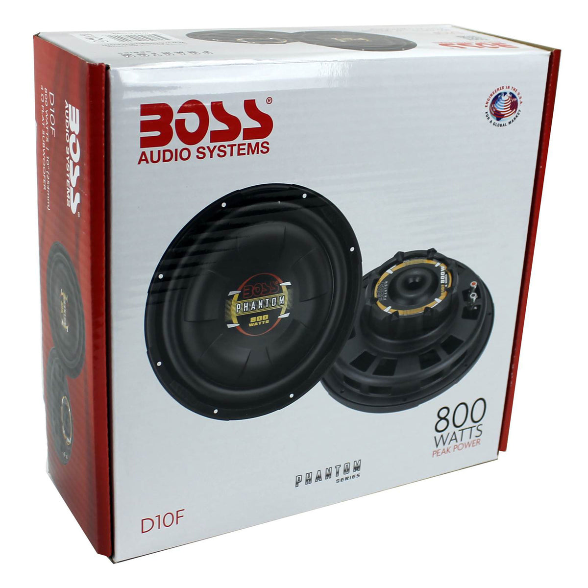 2) BOSS D10F 10" 1600W Shallow Slim Car Audio Subwoofers Power Subs Woofers Flat