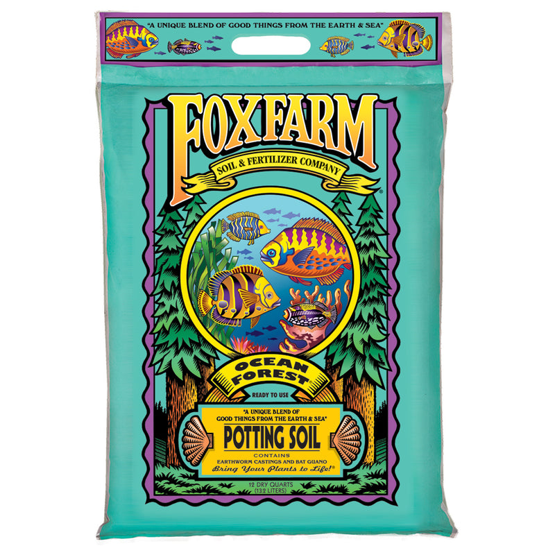 FoxFarm Ocean Forest Organic Garden Potting Soil Mix, 12 Quart Bag (12 Pack) - VMInnovations
