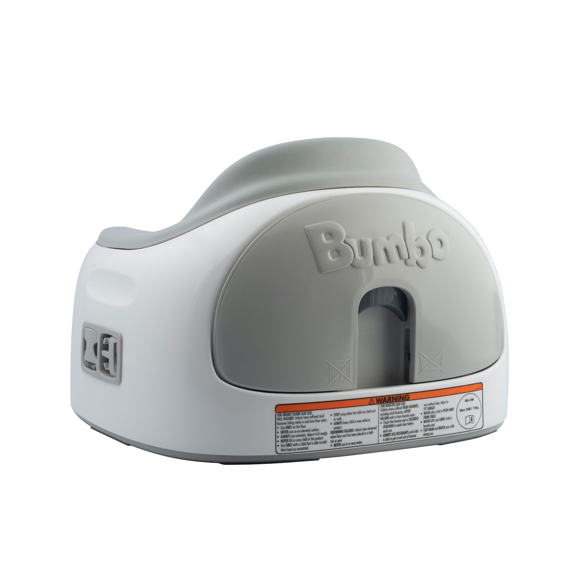 Bumbo Baby Toddler Adjustable 3-in-1 Booster Seat/High Chair & Tray, Cool Gray - VMInnovations