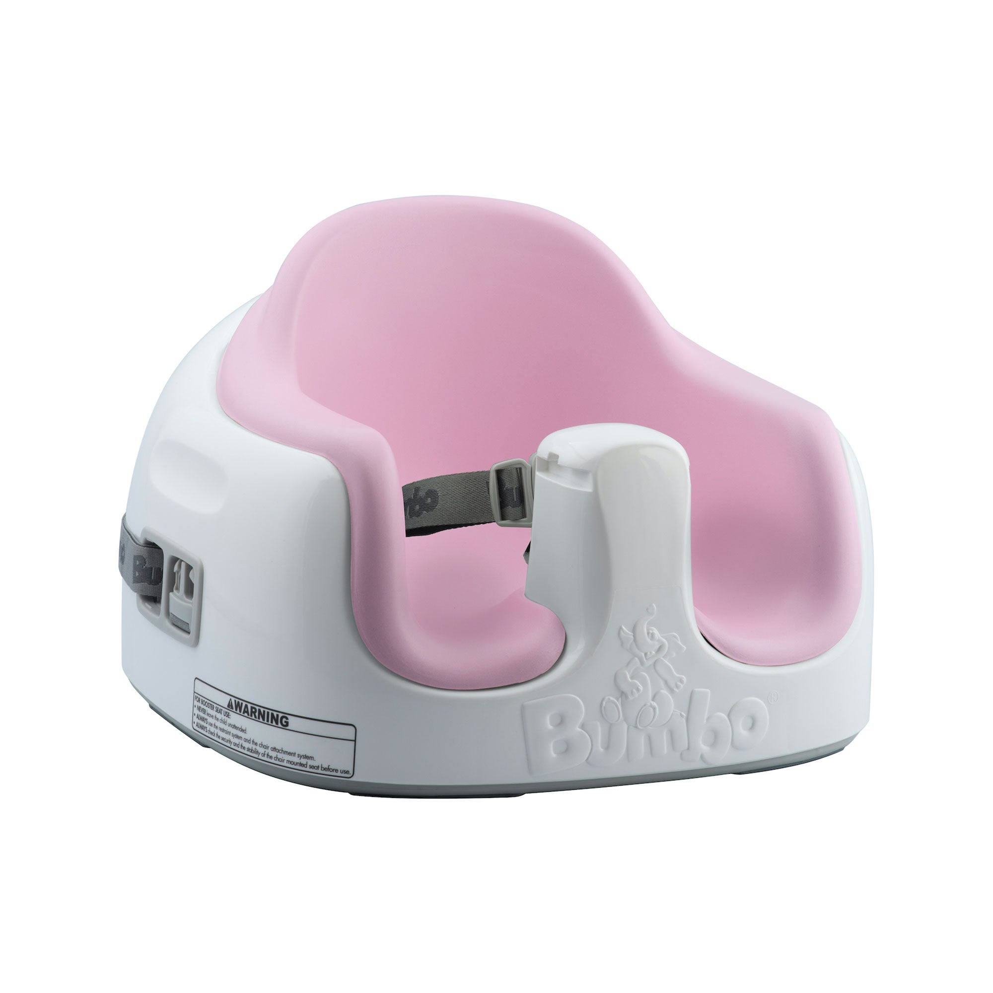 Bumbo Baby Toddler Adjustable 3-in-1 Booster Seat/High Chair & Tray, Cradle Pink