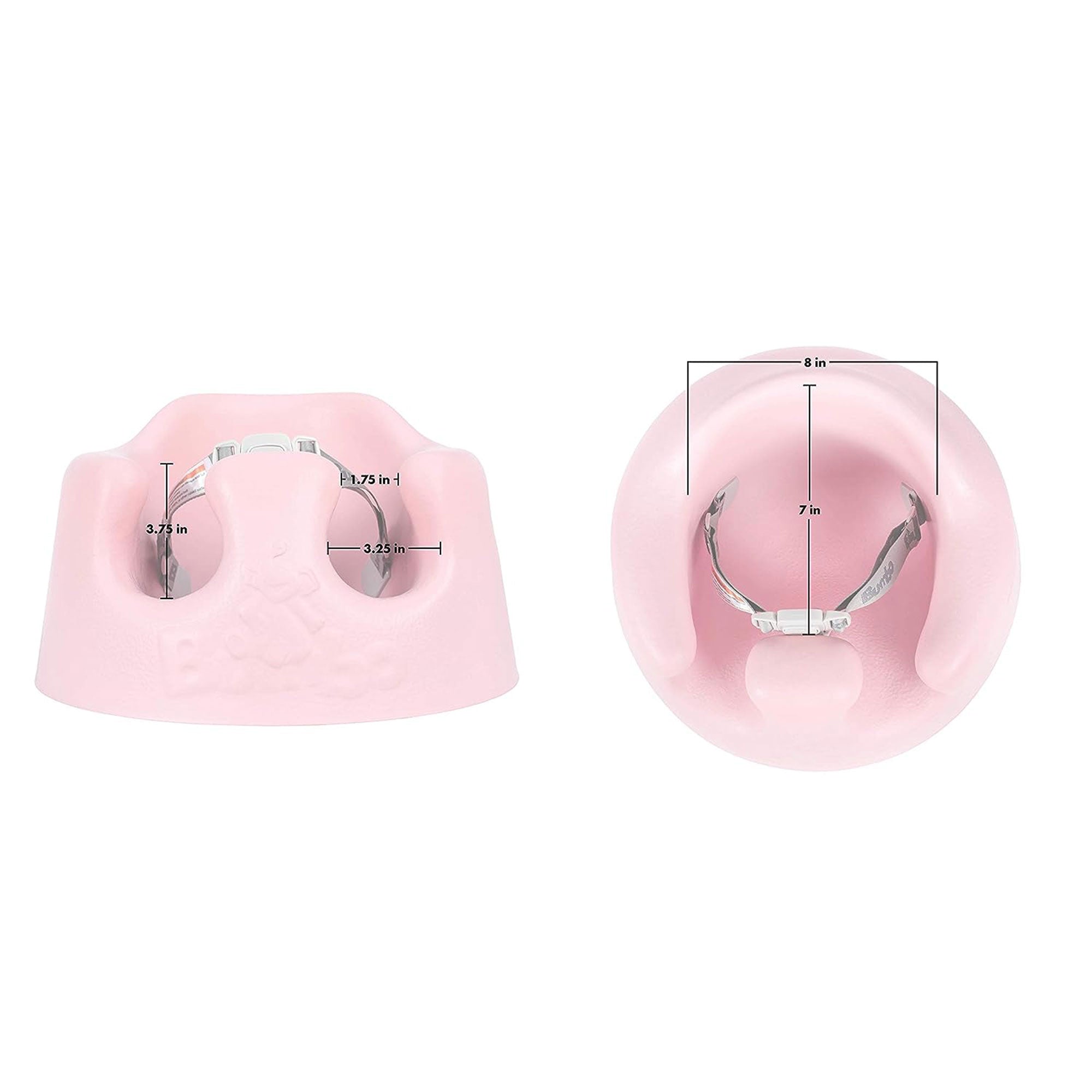Bumbo Baby Infant Soft Foam Wide Floor Seat w/ 3 Point Adjustable Harness, Pink (Damaged)