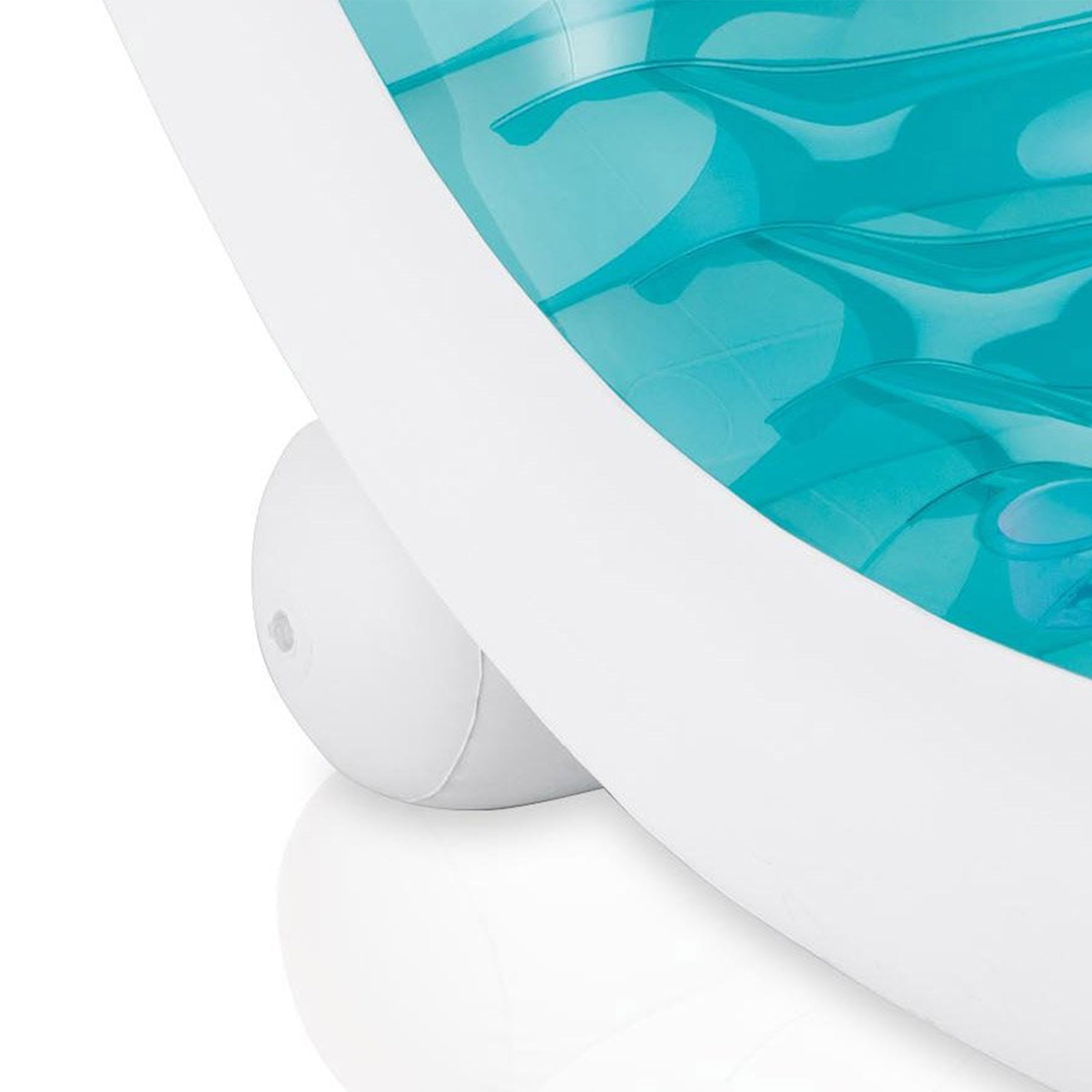 Inflatable Lounge Pool Floating Raft Bundled w/ 18-Pocket French Mattress Float